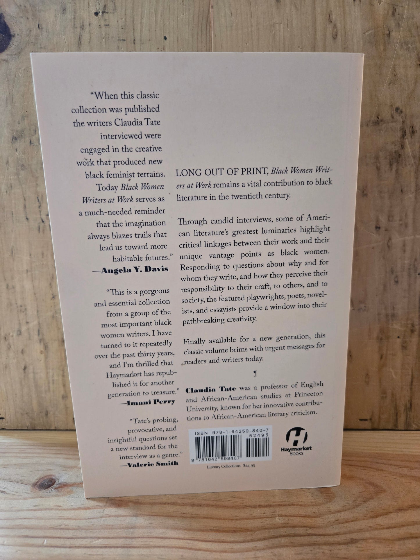 Black Women Writers at Work // Edited by Claudia Tate // 2023 // Paperback Nonfiction Interviews