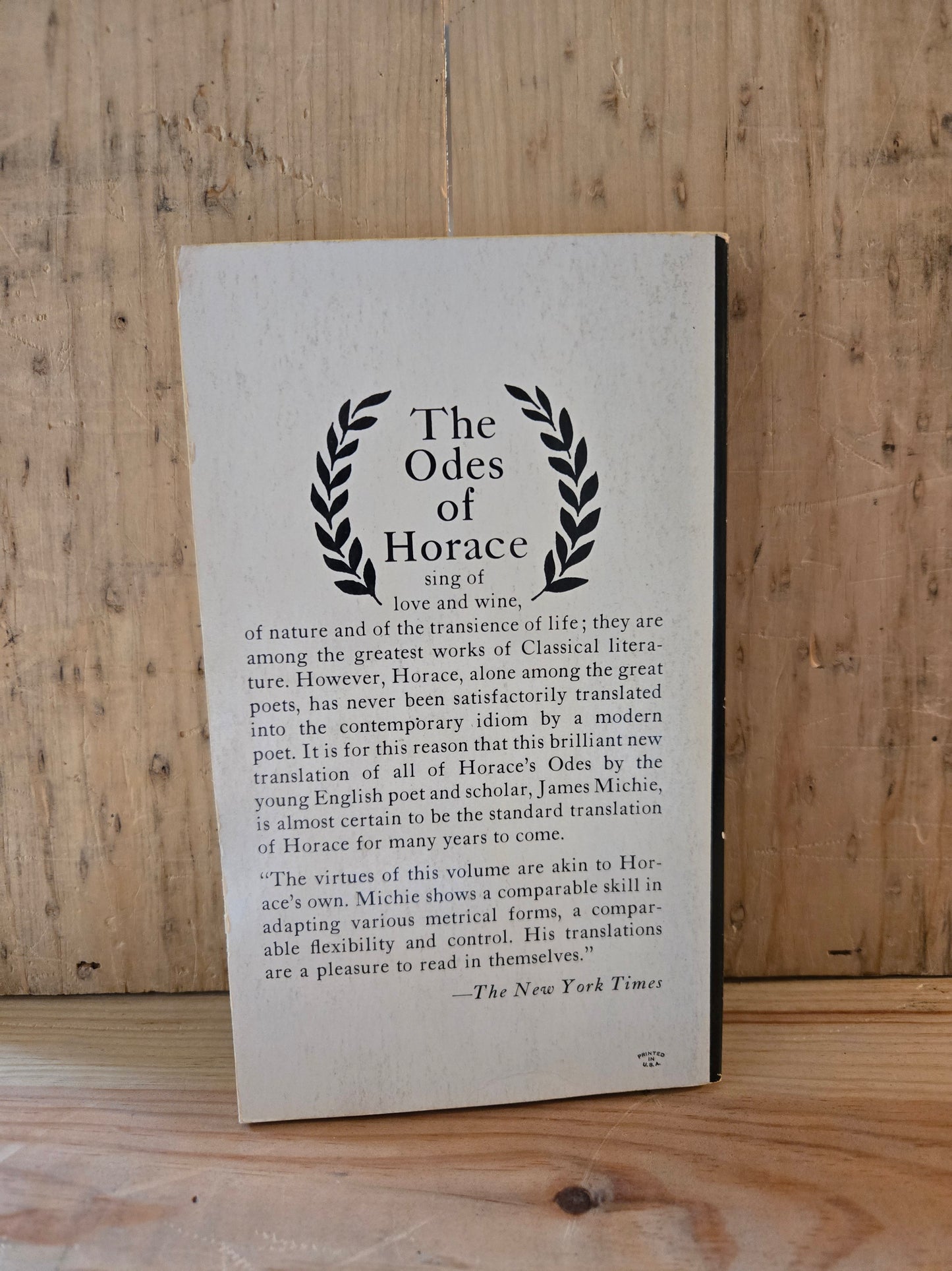 The Odes of Horace // 1965 // Vintage Paperback Poetry