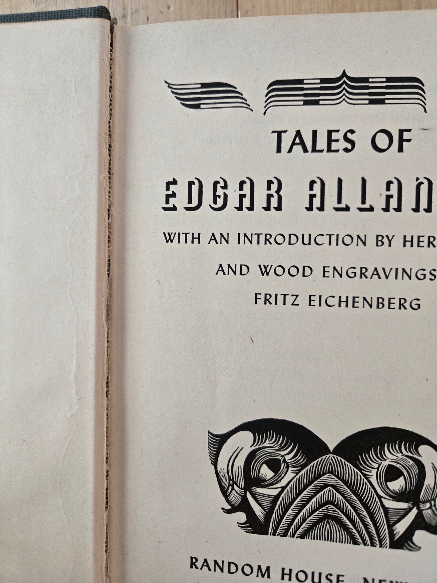 Tales of Edgar Allan Poe // 1944 Random House // Vintage Hardcover Horror Suspense Illustrated by Fritz Eichenberg