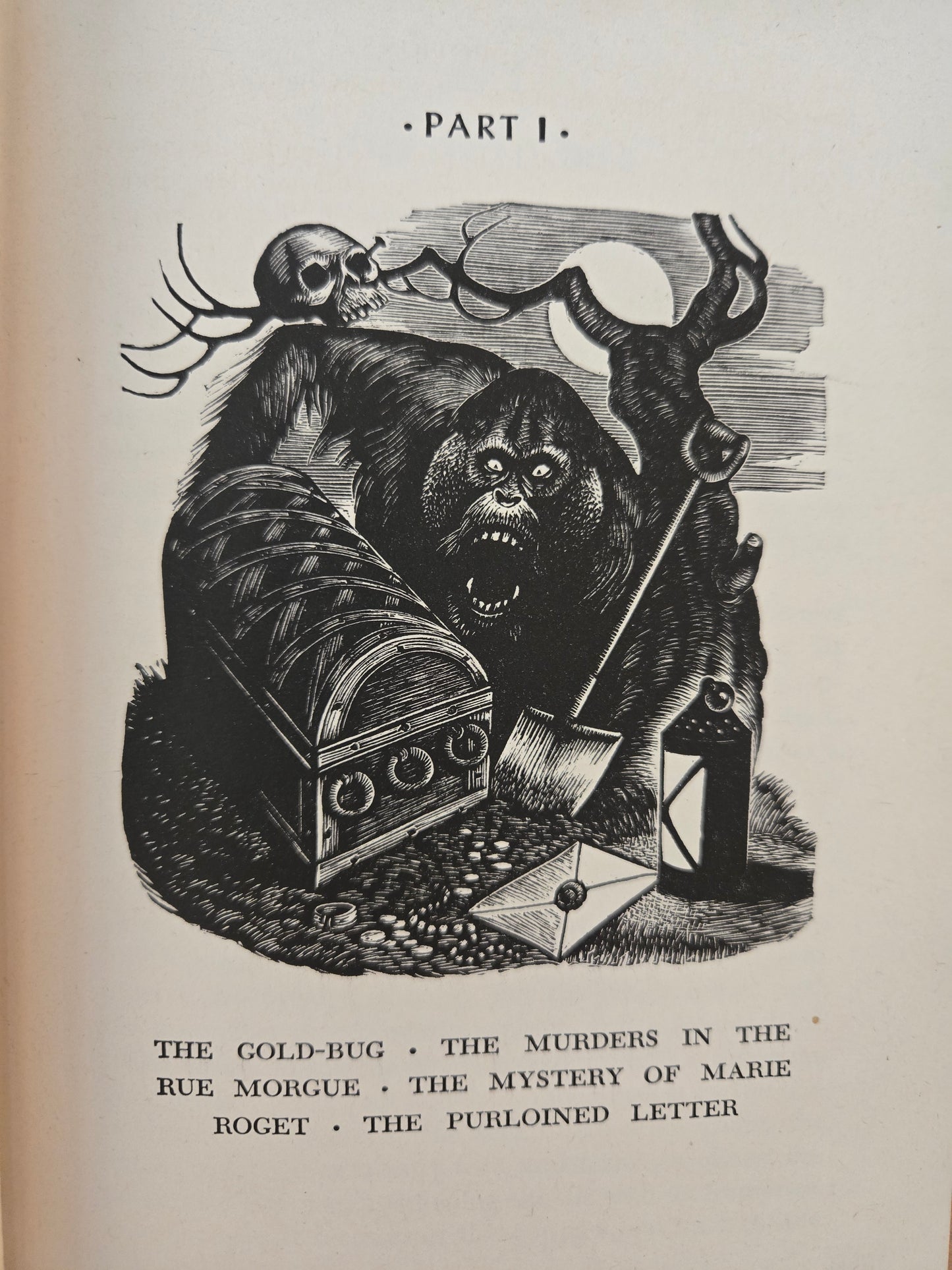 Tales of Edgar Allan Poe // 1944 Random House // Vintage Hardcover Horror Suspense Illustrated by Fritz Eichenberg