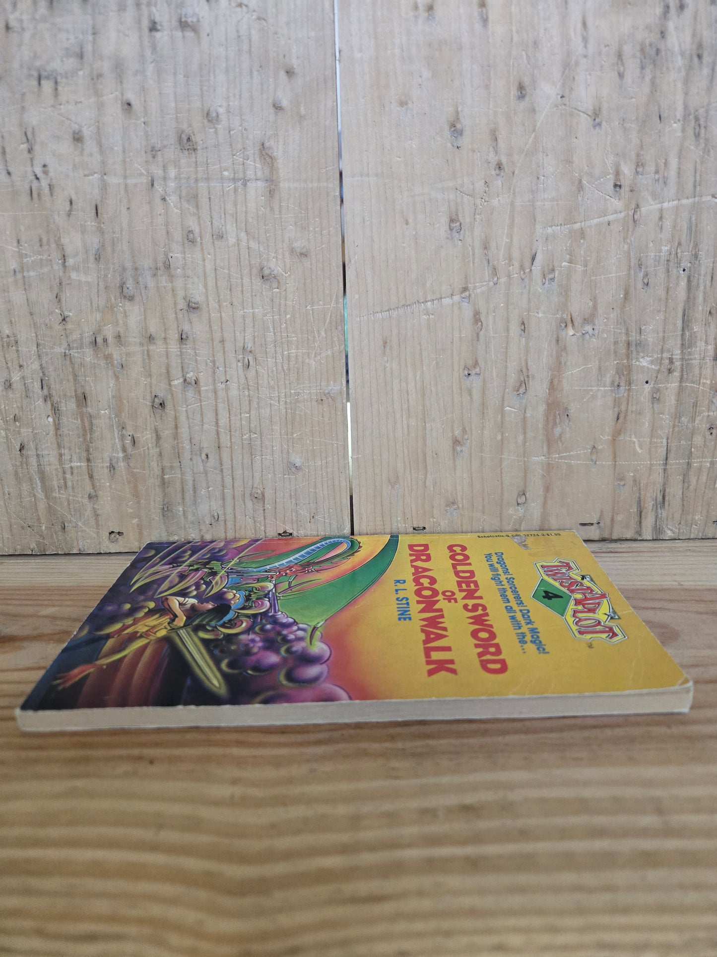 Twistaplot #4: Golden Sword of Dragonwalk // R.L. Stine // 1983 // Vintage Paperback Fantasy Choose Your Own Adventure