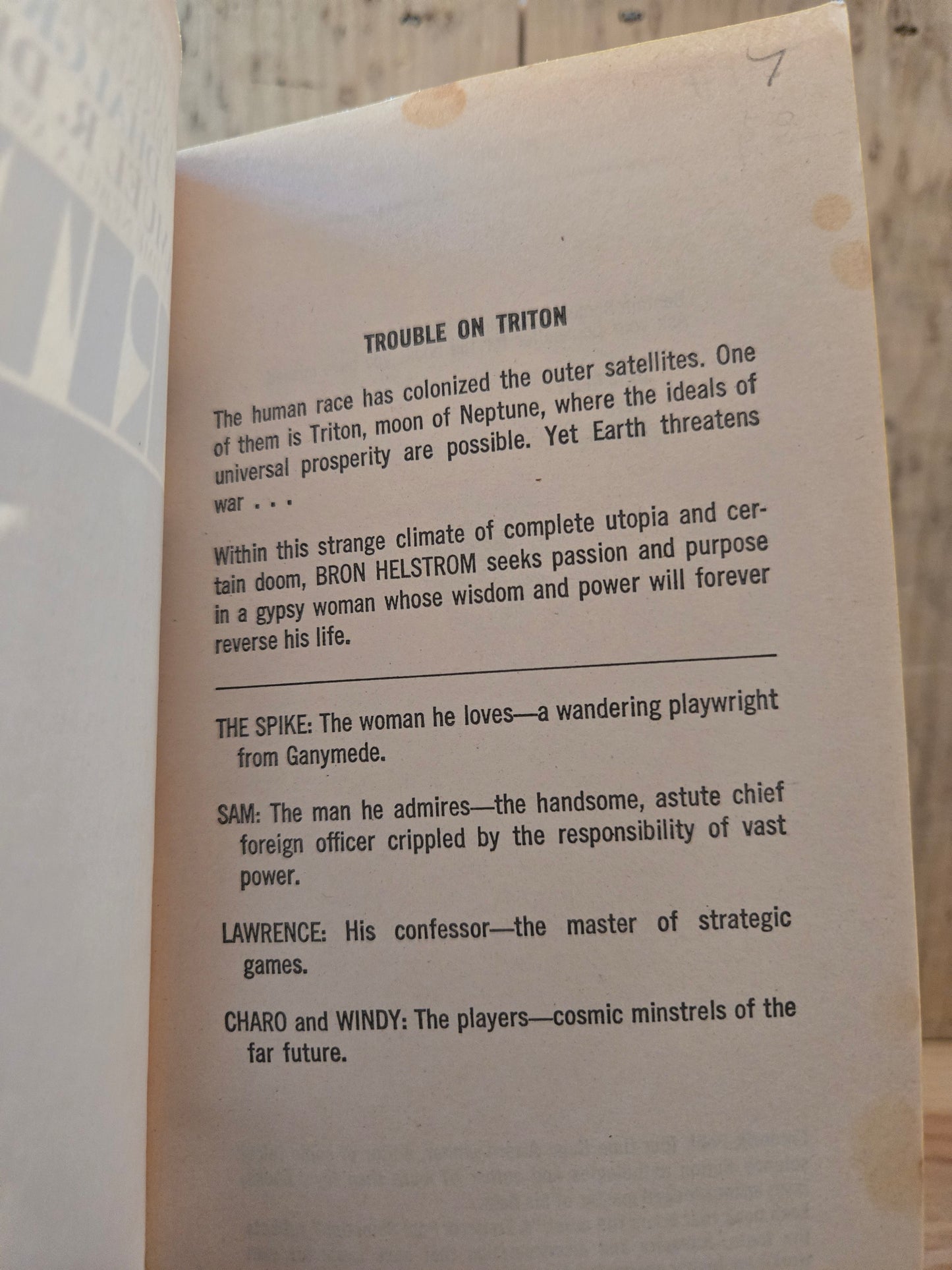 Triton // Samuel R. Delany // 1976 // Vintage Paperback Sci-fi