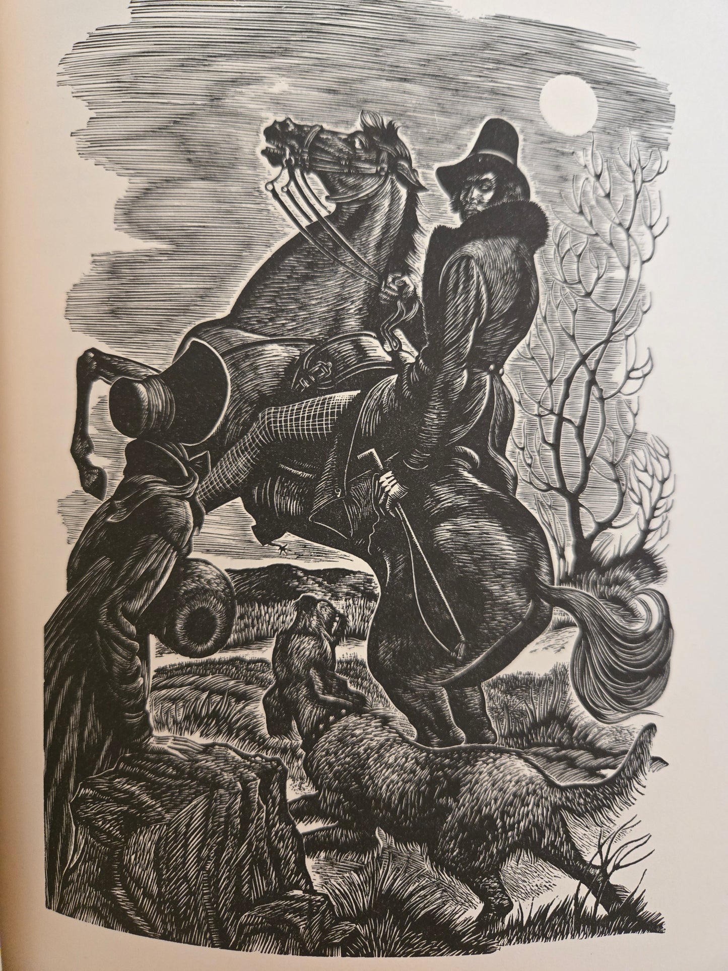 Jane Eyre // Charlotte Bronte // 1943 // Vintage Hardcover Fritz Eichenberg Art Wood Engravings