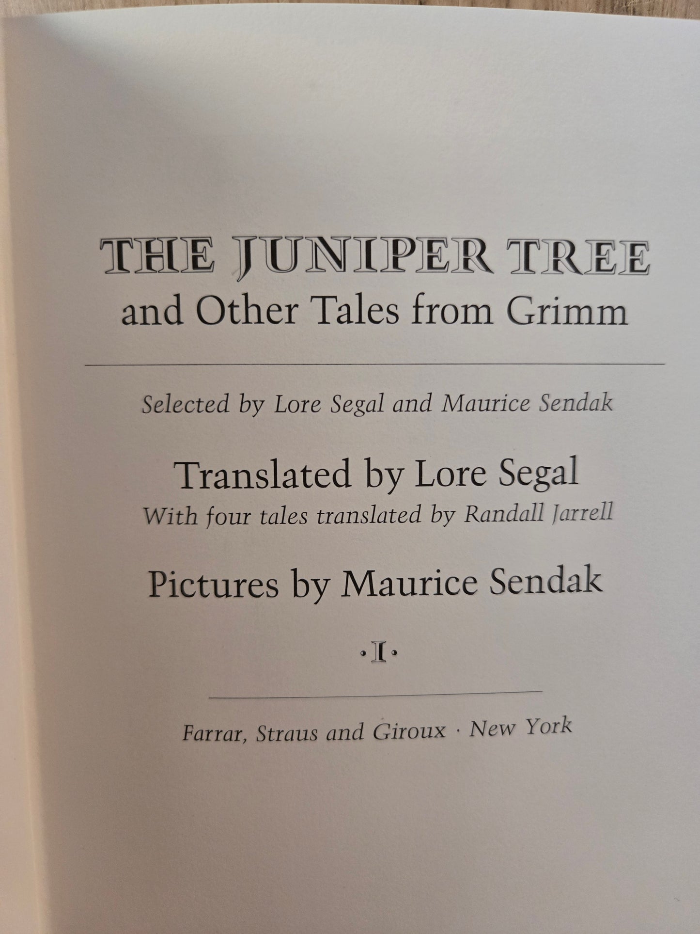 The Juniper Tree and Other Tales From Grimm (2 Book Set) // Lore Segal and Maurice Sendak // 1973 // Vintage Hardcover Fairy Tales
