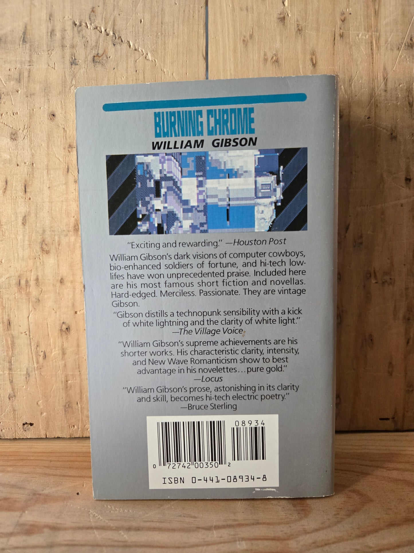 Burning Chrome // William Gibson // 1987 // Vintage Paperback Cyberpunk Sci-fi