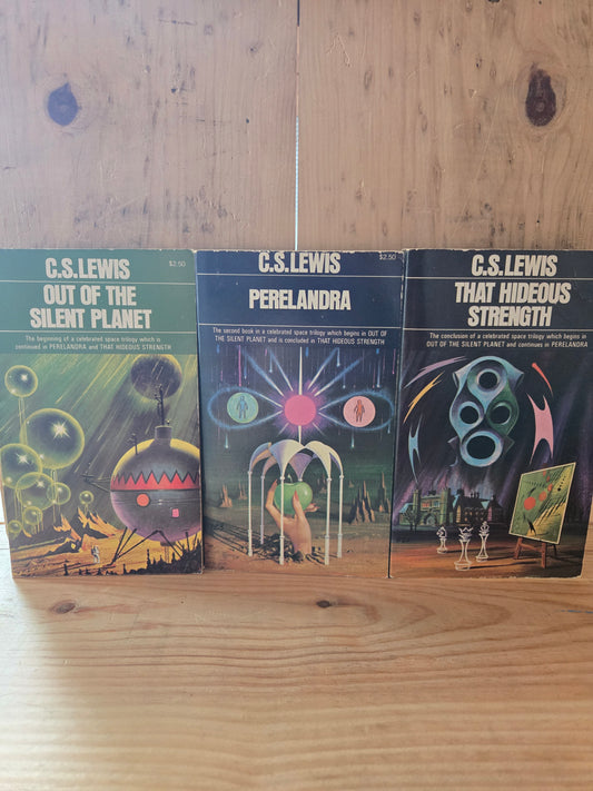 The Space Trilogy (3 Book Set) // C.S. Lewis // 1970s // Vintage Paperback Sci-fi