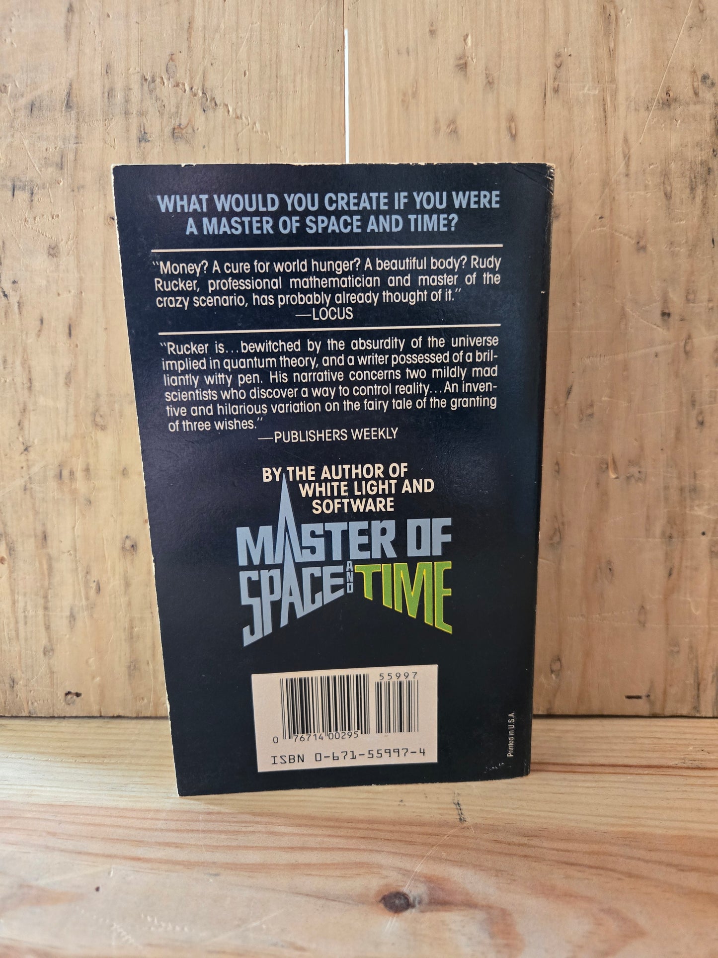Master of Space and Time // Rudy Rucker // 1985 // Vintage Paperback Sci-fi