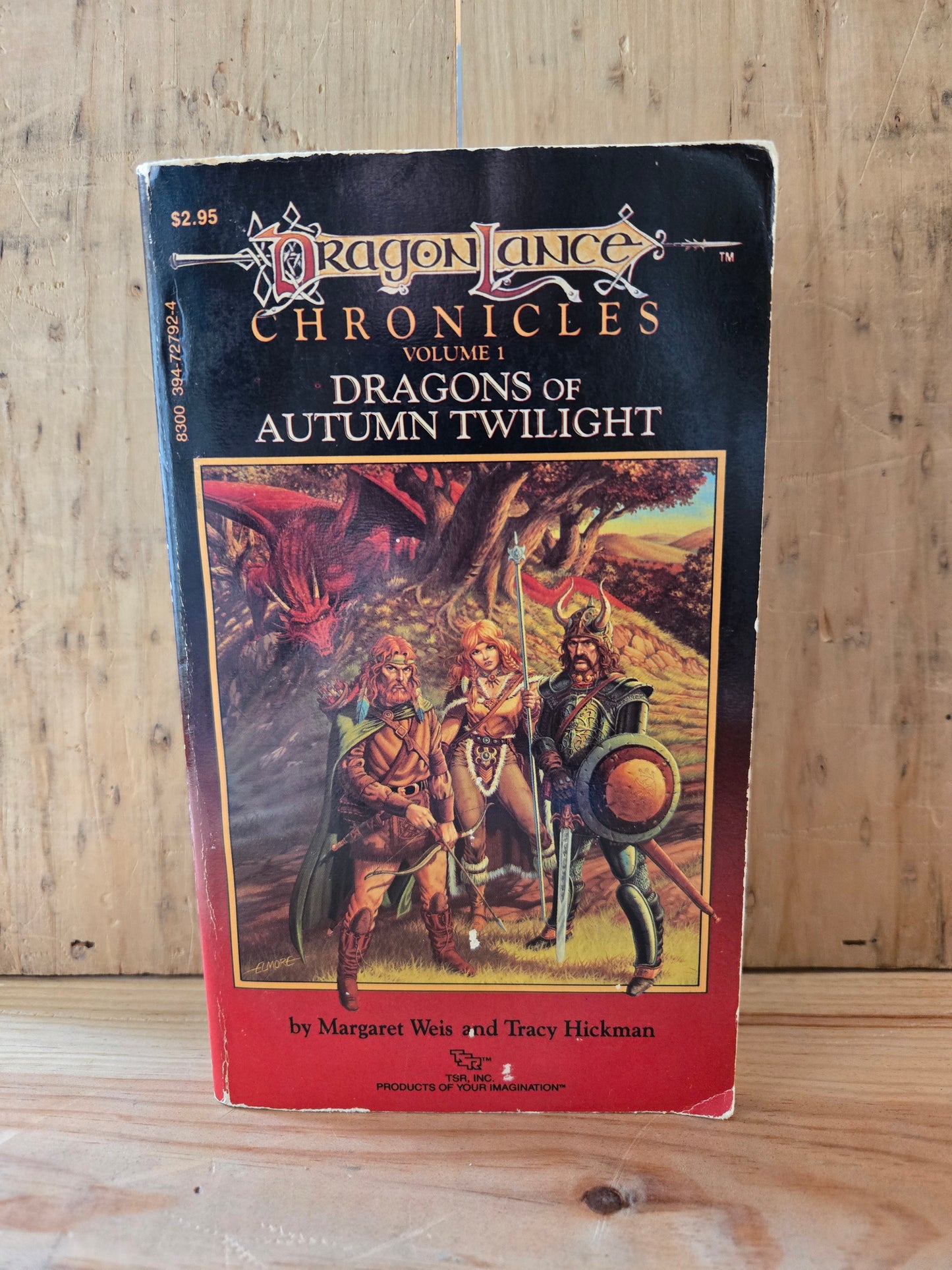 Dragonlance Chronicles Trilogy (3 Book Set) // Margaret Weis and Tracy Hickman // 1984 - 1985 // Vintage Paperback Fantasy D&D
