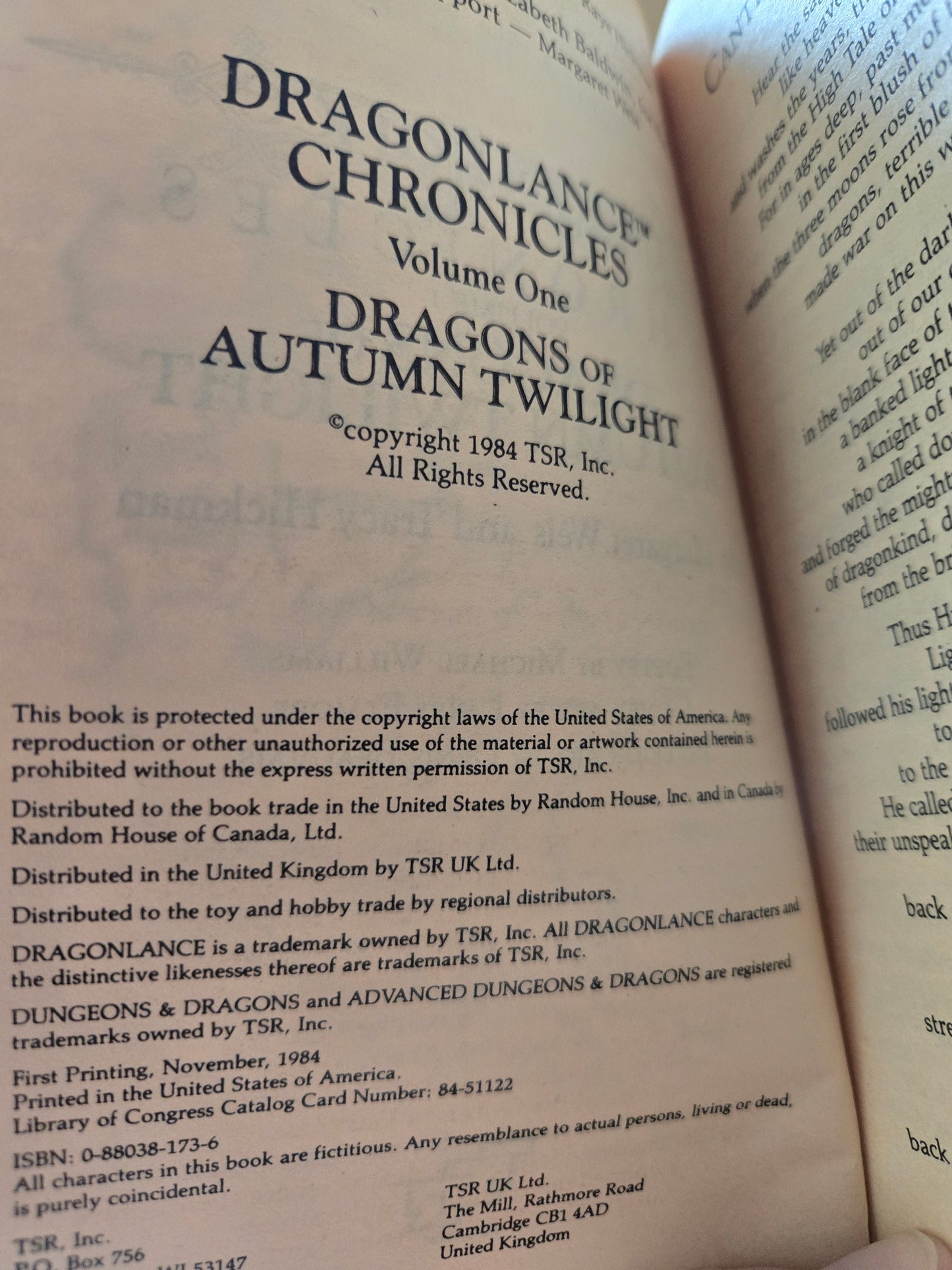 Dragonlance Chronicles Trilogy (3 Book Set) // Margaret Weis and Tracy Hickman // 1984 - 1985 // Vintage Paperback Fantasy D&D
