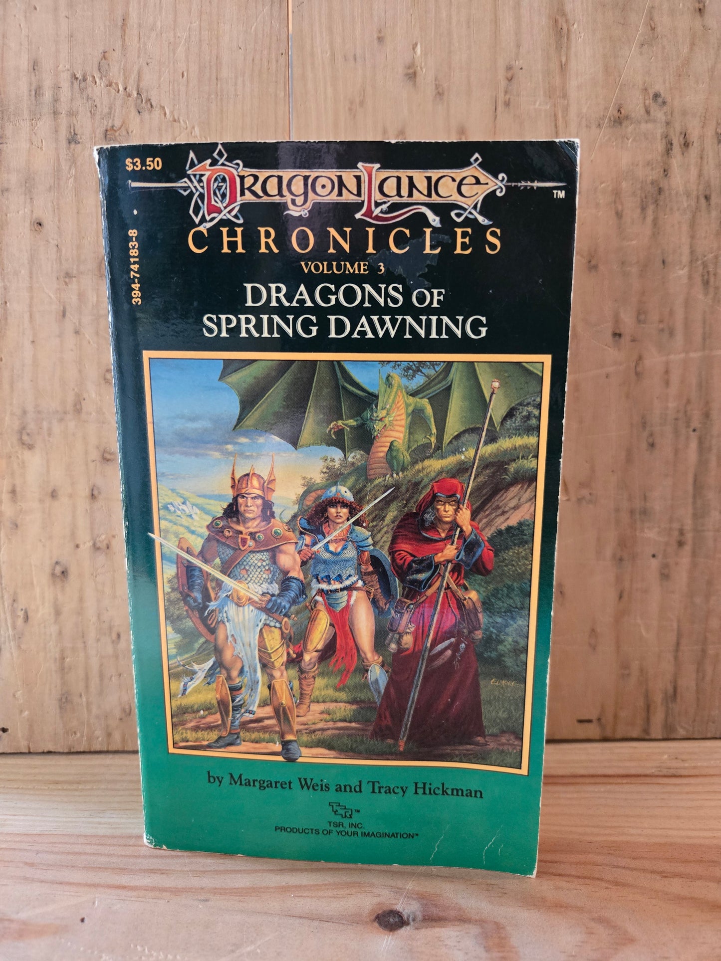Dragonlance Chronicles Trilogy (3 Book Set) // Margaret Weis and Tracy Hickman // 1984 - 1985 // Vintage Paperback Fantasy D&D