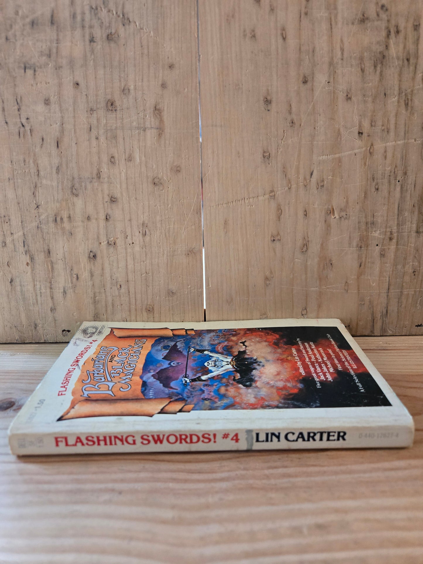 Flashing Swords! #4: Barbarians and Black Magicians // Edited by Lin Carter // 1977 // Vintage Paperback Fantasy
