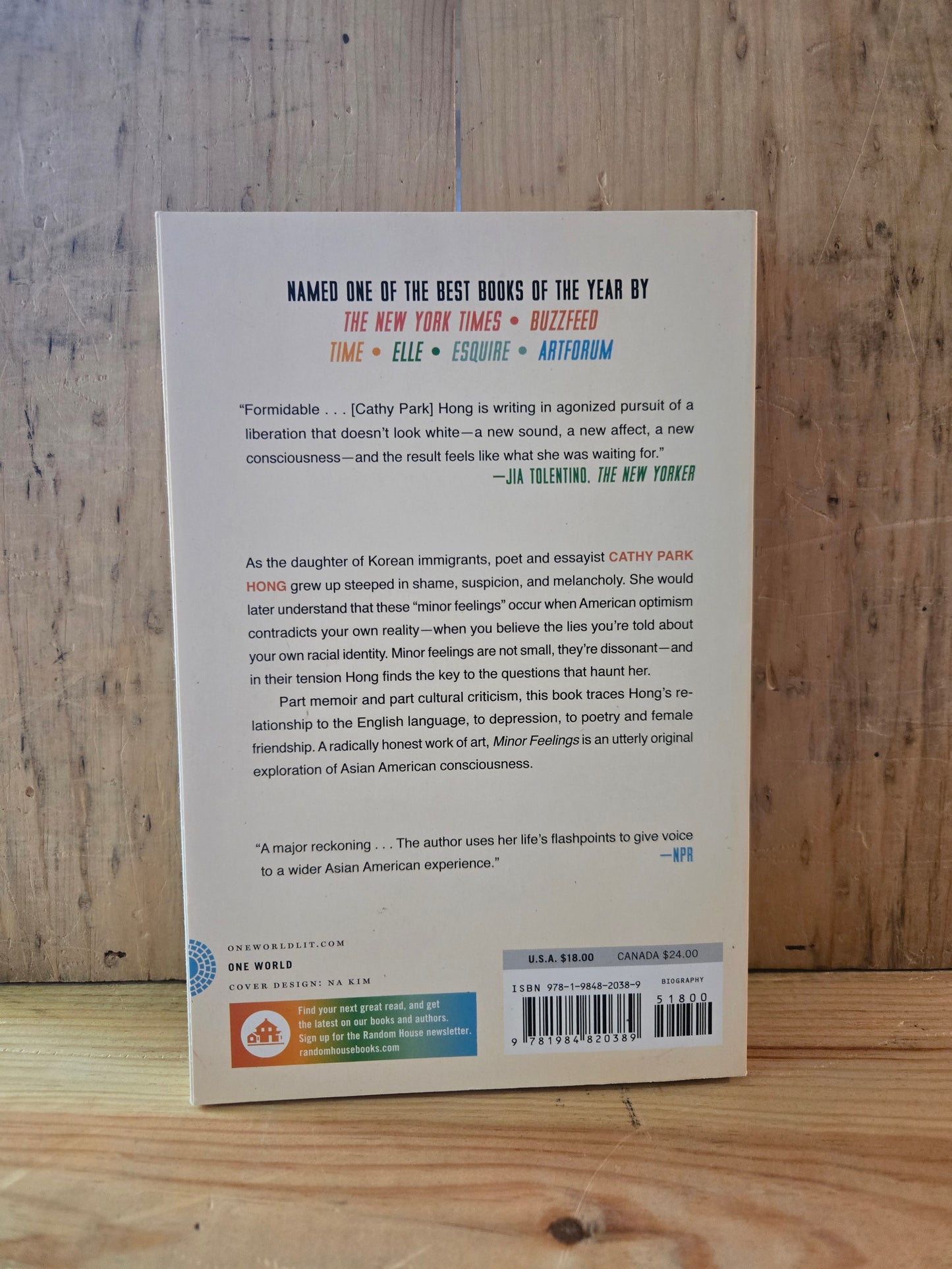 Minor Feelings: An Asian American Reckoning // Cathy Park Hong // 2020 // Paperback