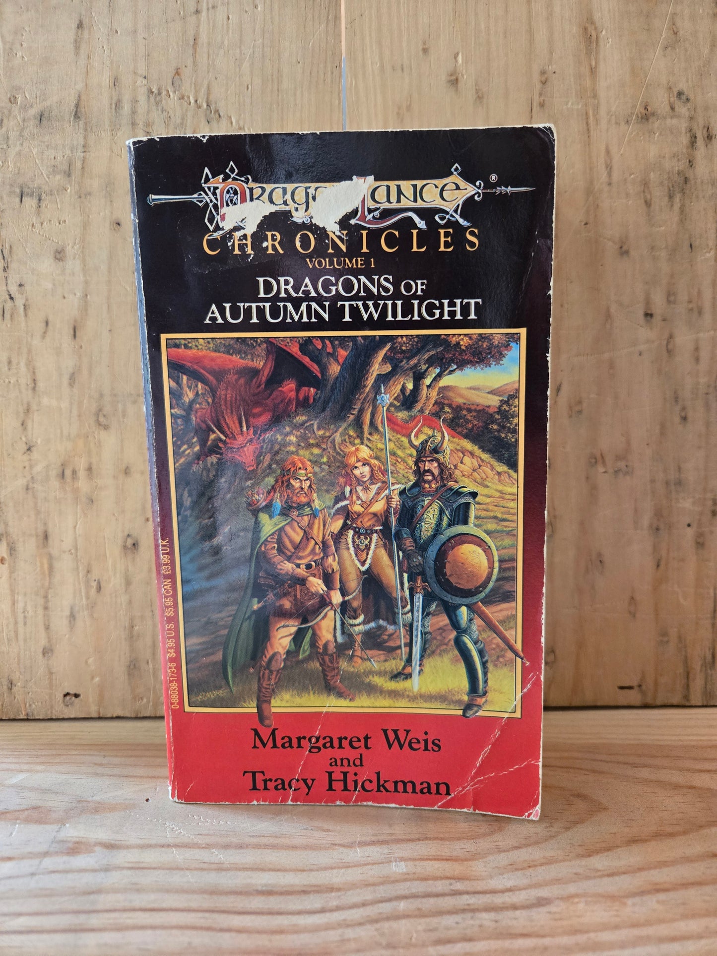 Dragonlance Chronicles Trilogy (3 Book Set) // Margaret Weis and Tracy Hickman // 1984 - 1985 // Vintage Paperback Fantasy D&D