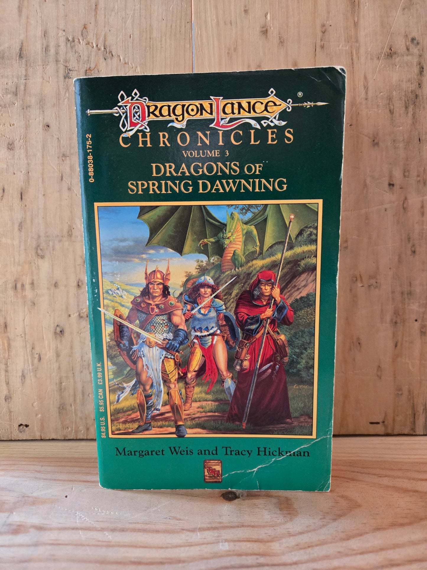 Dragonlance Chronicles Trilogy (3 Book Set) // Margaret Weis and Tracy Hickman // 1984 - 1985 // Vintage Paperback Fantasy D&D