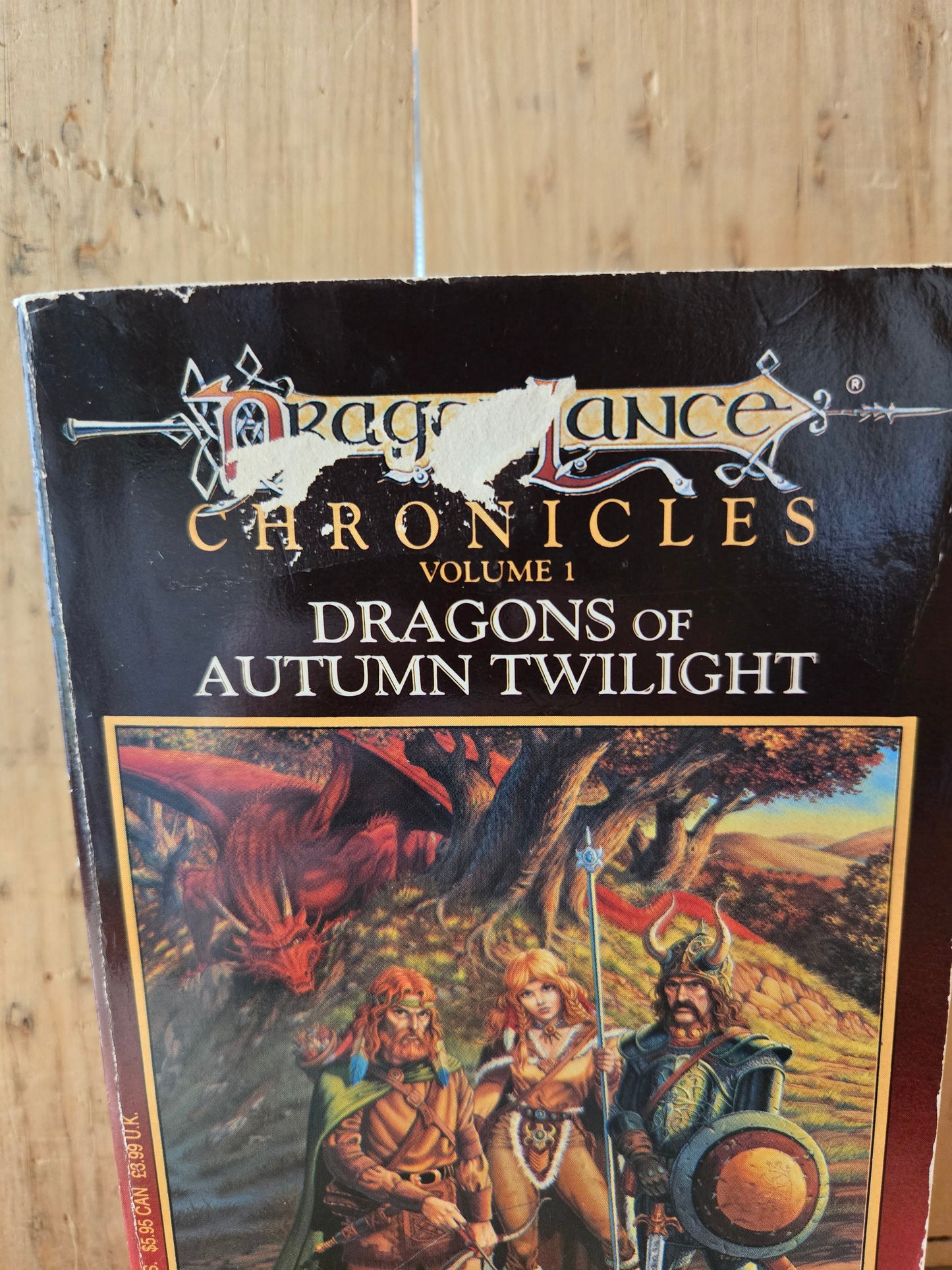 Dragonlance Chronicles Trilogy (3 Book Set) // Margaret Weis and Tracy Hickman // 1984 - 1985 // Vintage Paperback Fantasy D&D