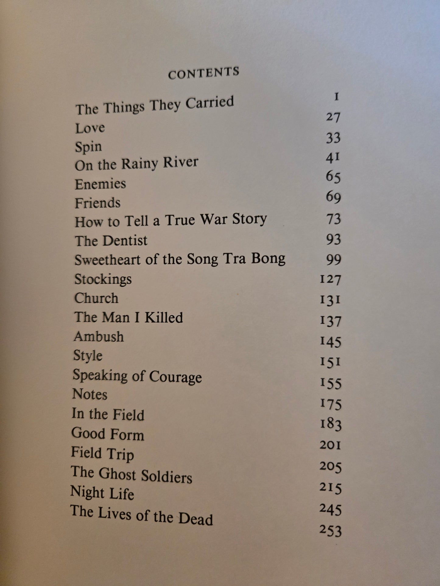 The Things They Carried // Tim O'Brien // 1st Edition 1st Printing 1990 // Vintage Hardcover