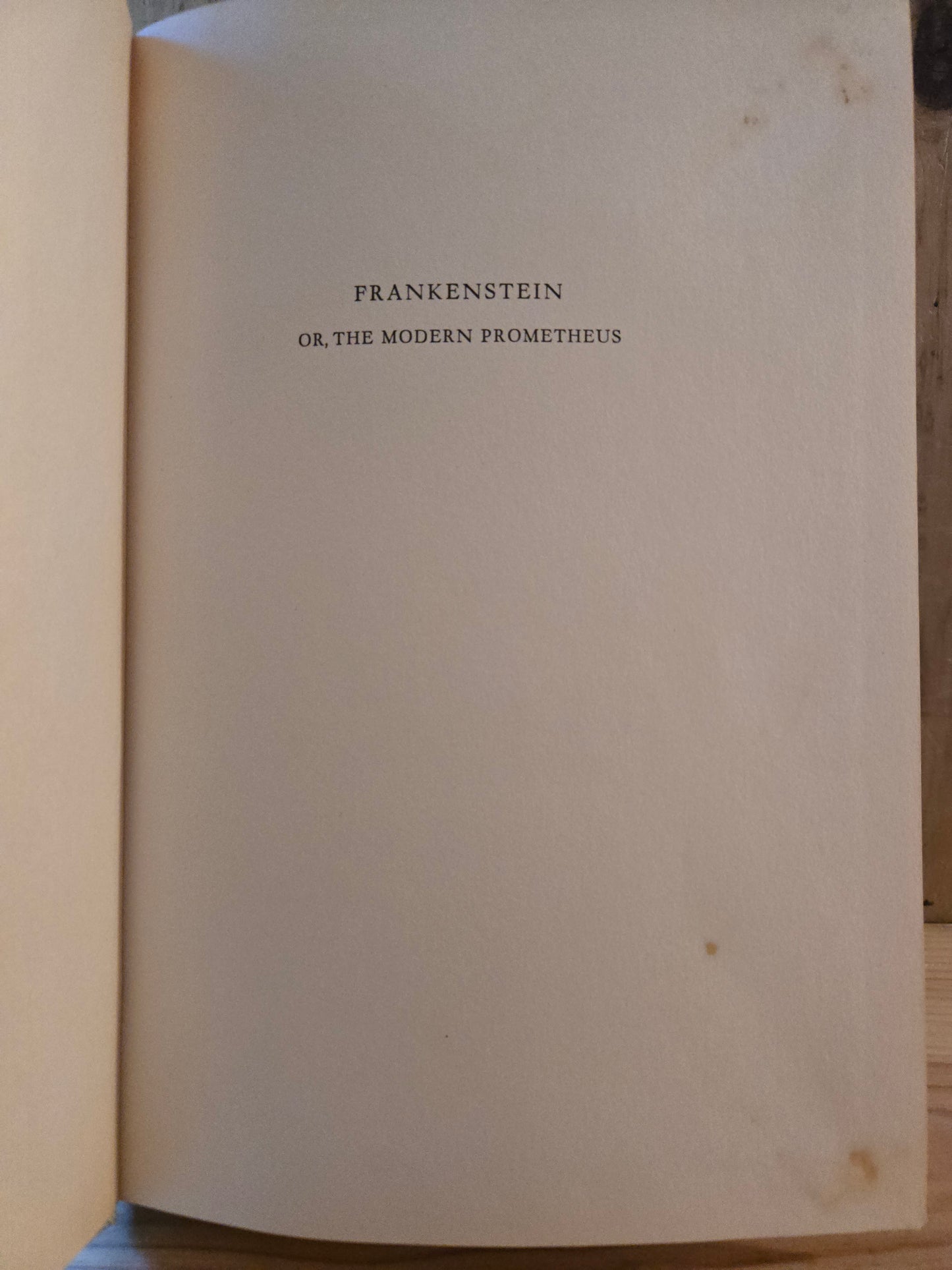 Frankenstein, or The Modern Prometheus // Mary Shelley // 1934 // Vintage Hardcover