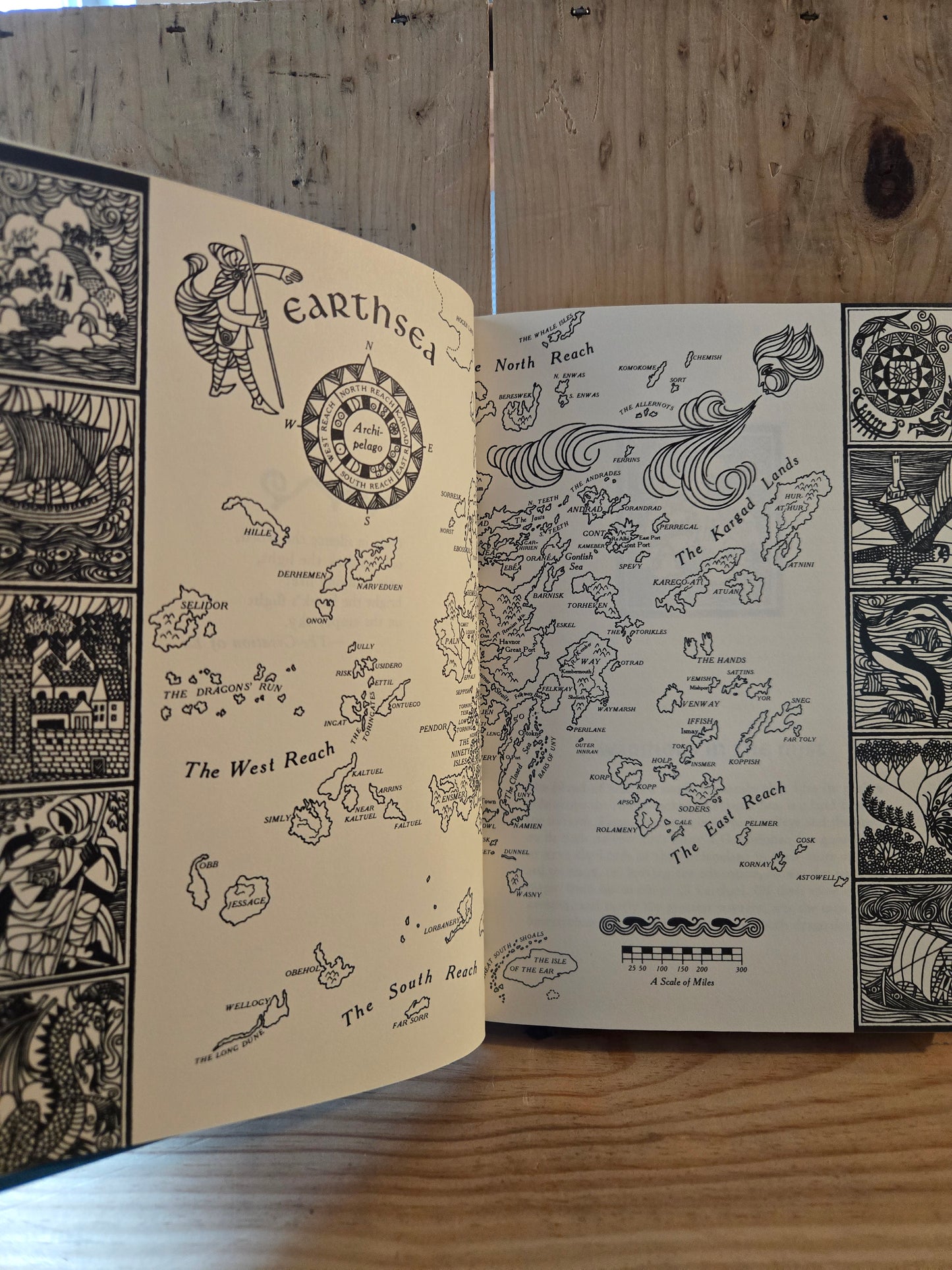 A Wizard of Earthsea // Ursula K. Le Guin // 1970s // Vintage Hardcover Fantasy Drawings by Ruth Robbins