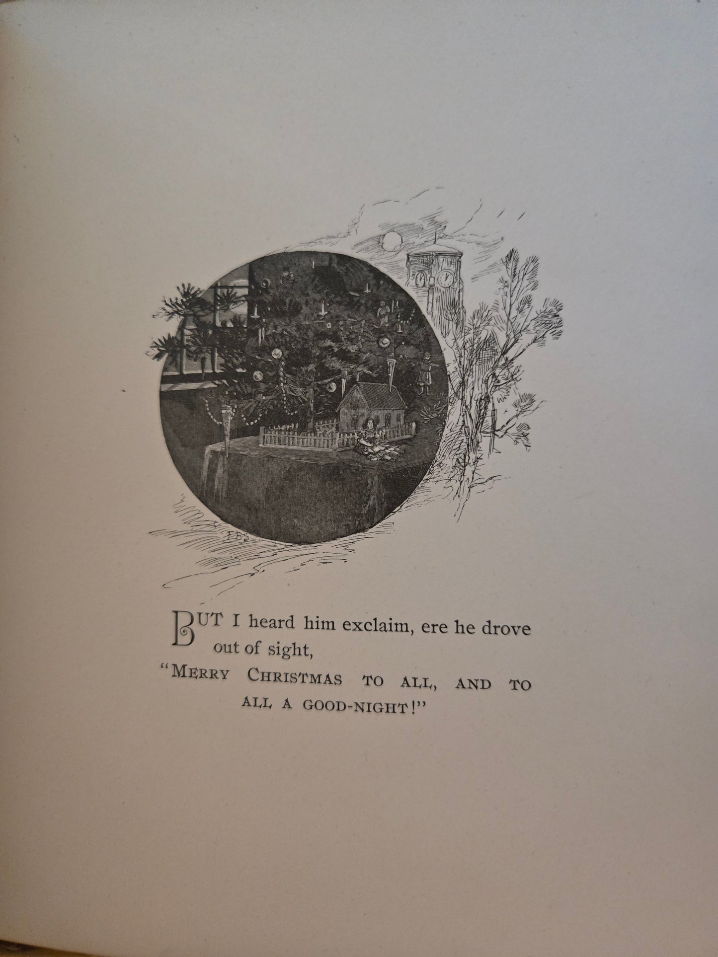 The Night Before Christmas // Clement C. Moore // 1883 // Vintage Antiquarian Illustrated Book Poetry