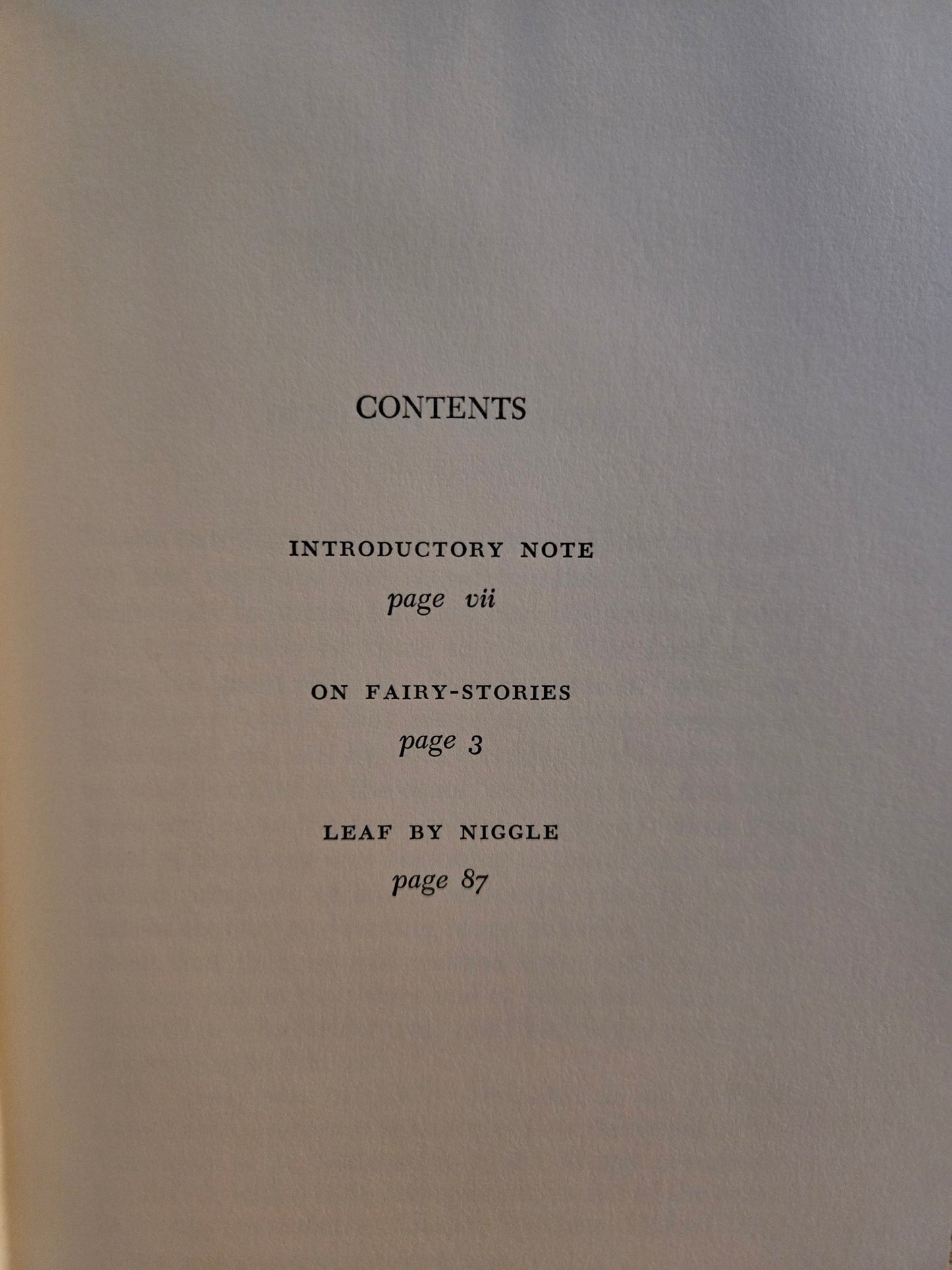 Tree and Leaf // J.R.R. Tolkien // 1st Printing 1st American Edition 1965 // Vintage Hardcover Fantasy