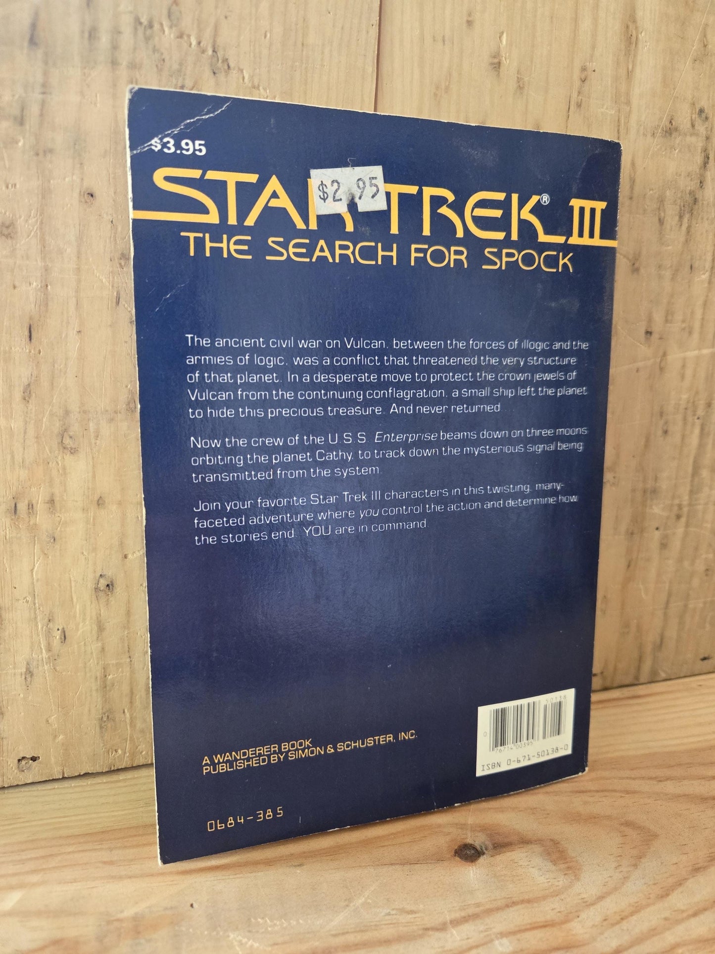 Star Trek III The Search for Spock: The Vulcan Treasure // William Rotsler // 1984 // Vintage Paperback Choose Your Own Adventure