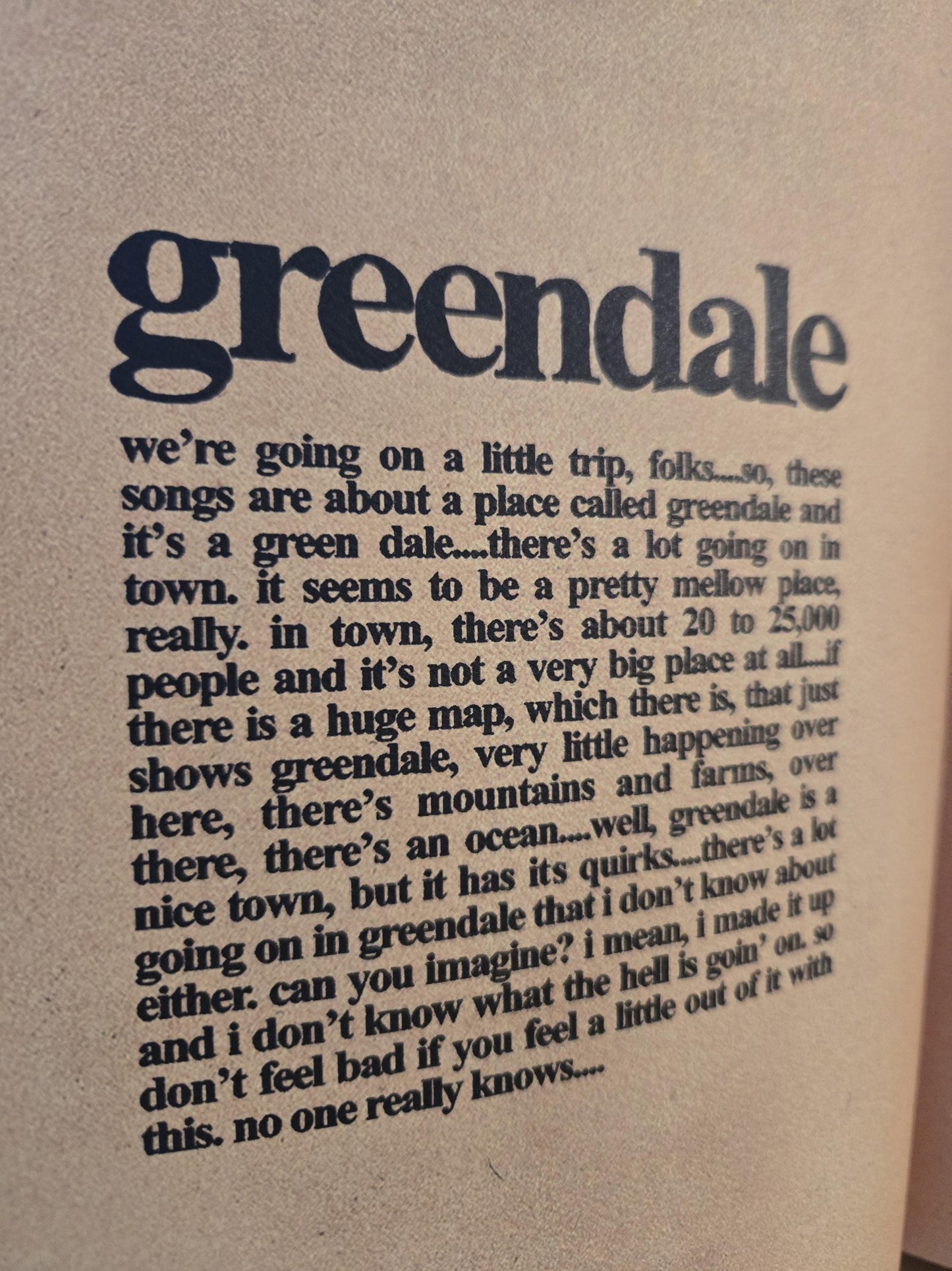 Greendale // Neil Young // 2004 // Vintage Paperback Art Music
