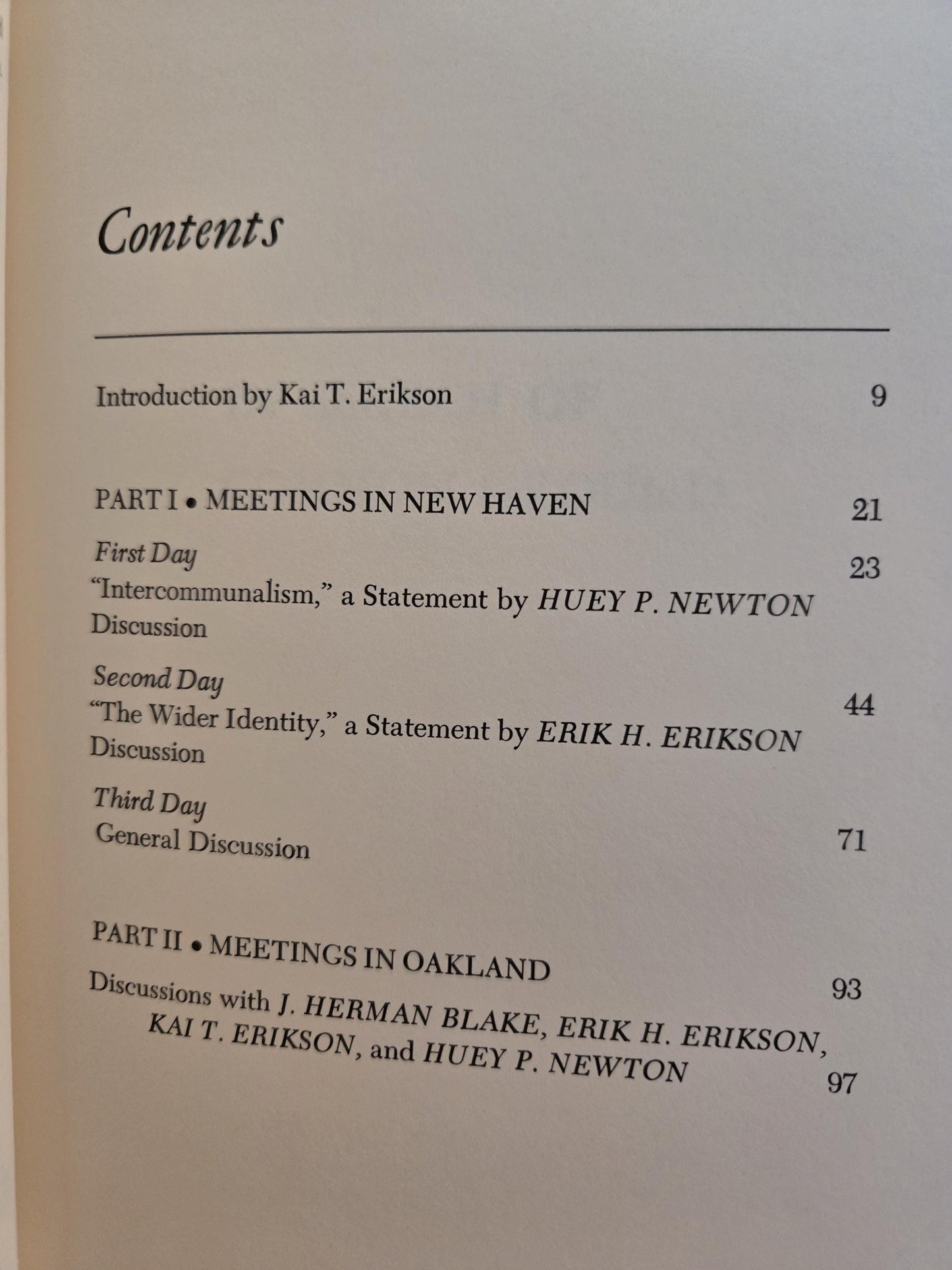 In Search of Common Ground: Conversations with Erik H. Erikson & Huey P. Newton // 1st Edition 1st Printing 1973 // Vintage Hardcover