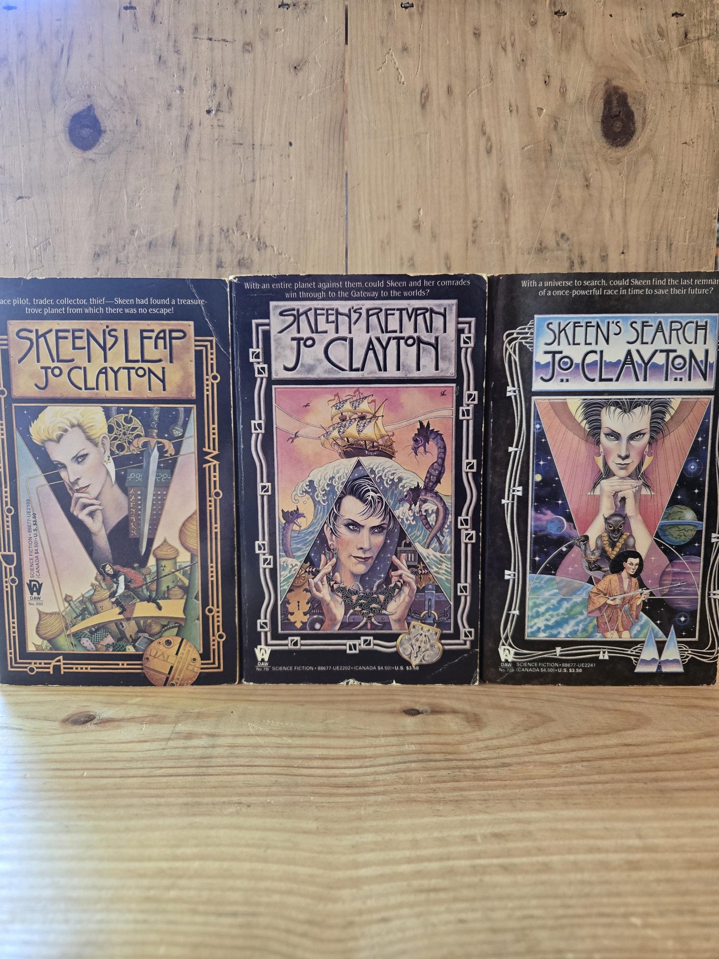 Skeen Trilogy (3 Book Lot) // Jo Clayton // 1980s // Vintage Paperback Sci-fi Fantasy