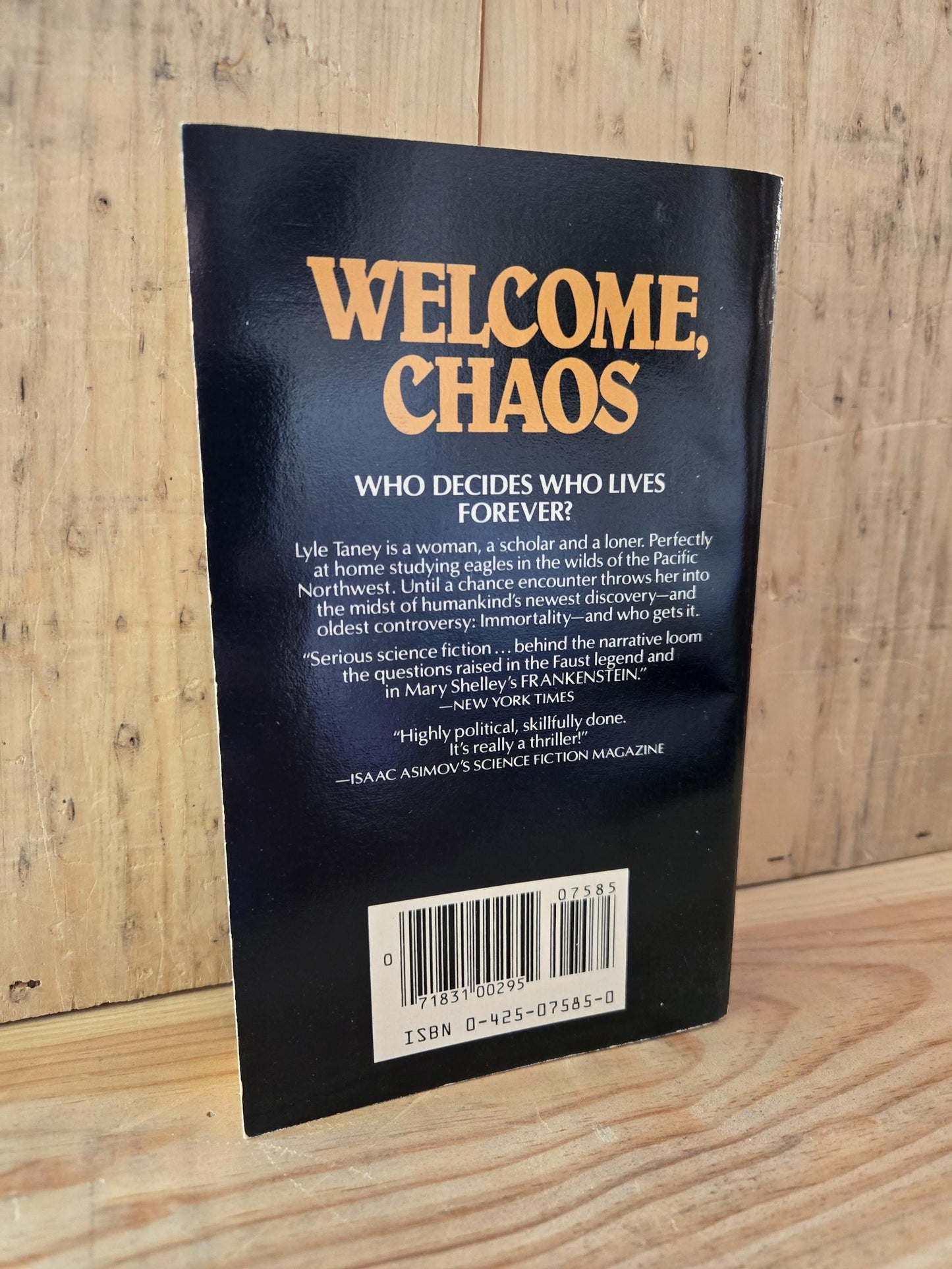 Welcome, Chaos // Kate Wilhelm // 1985 // Vintage Paperback Sci-fi