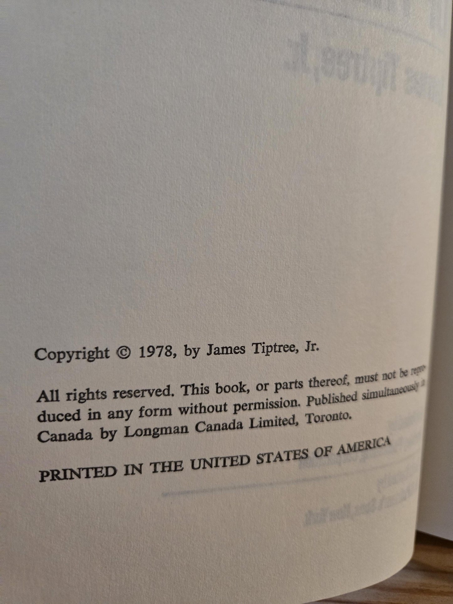 Up The Walls of the World // James Tiptree Jr. // 1978 Book Club Edition // Vintage Hardcover Sci-fi