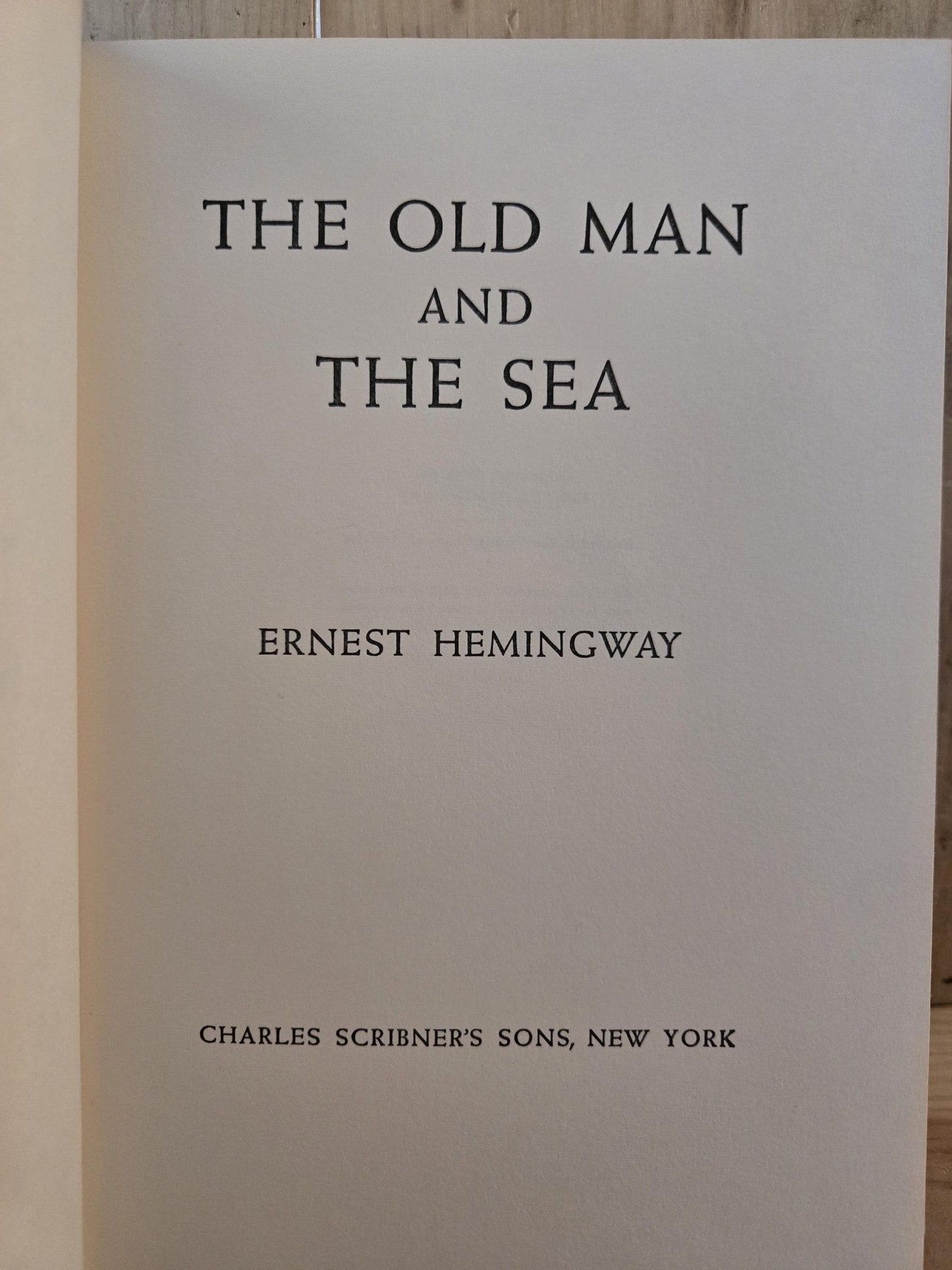 The Old Man and the Sea // Ernest Hemingway // 1st Edition Later Printing 1950s // Vintage Hardcover