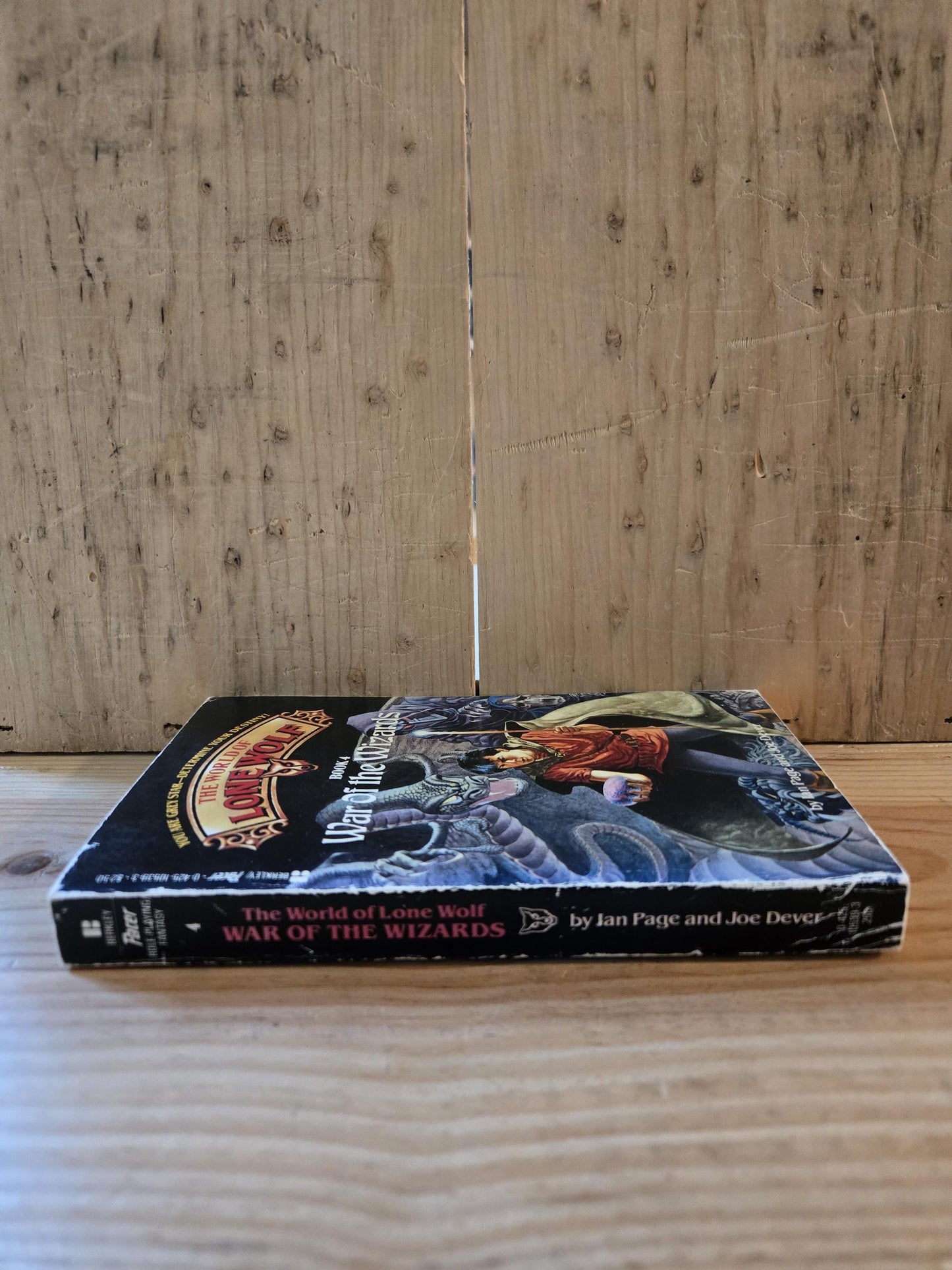 The World of Lone Wolf: Book #4 War of the Wizards // Ian Page and Joe Dever // 1987 // Vintage Paperback Fantasy CYOA