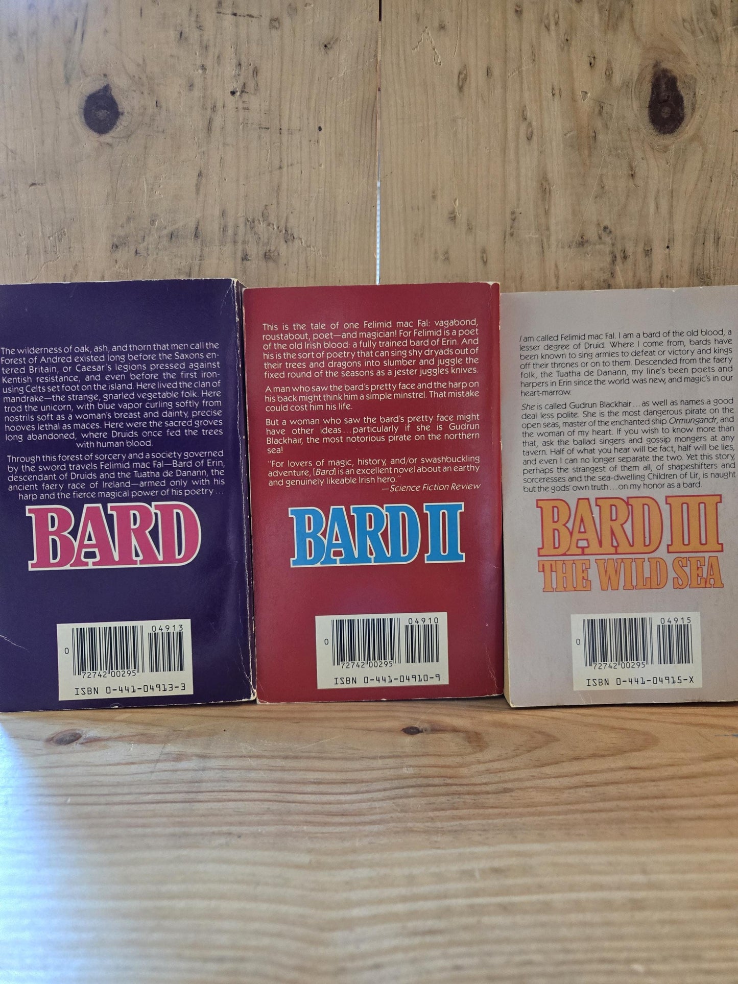 Bard, Bard II, and Bard III (3 Book Set) // Keith Taylor // 1980s // Vintage Paperback Fantasy