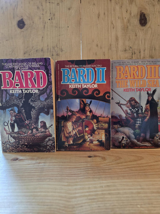 Bard, Bard II, and Bard III (3 Book Set) // Keith Taylor // 1980s // Vintage Paperback Fantasy