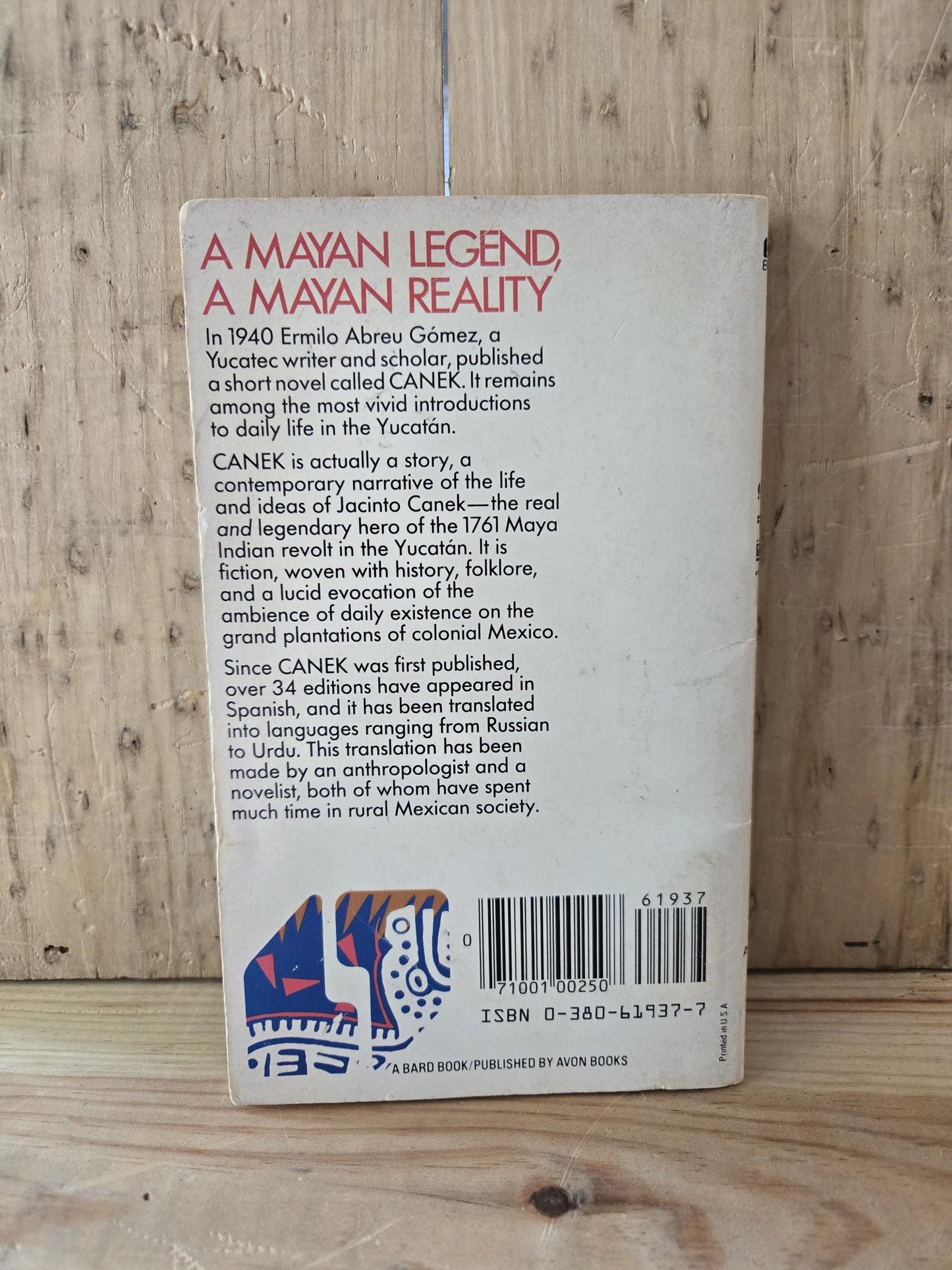 Canek: History and Legend of a Maya Hero // Ermilo Abreu Gómez // 1983 // Vintage Paperback