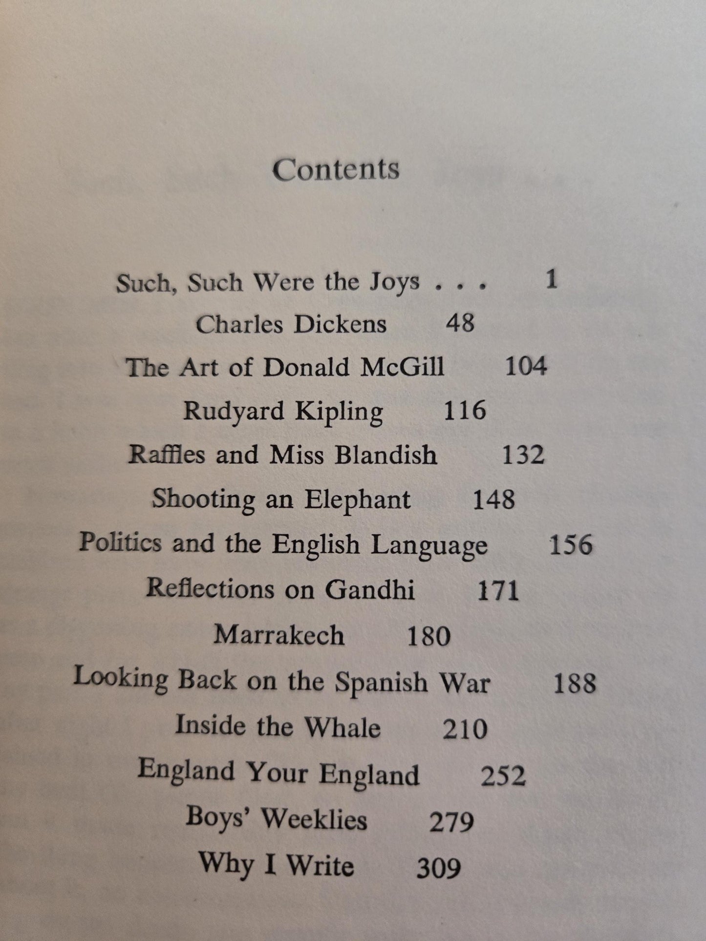 A Collection of Essays by George Orwell // 1950s // Vintage Paperback