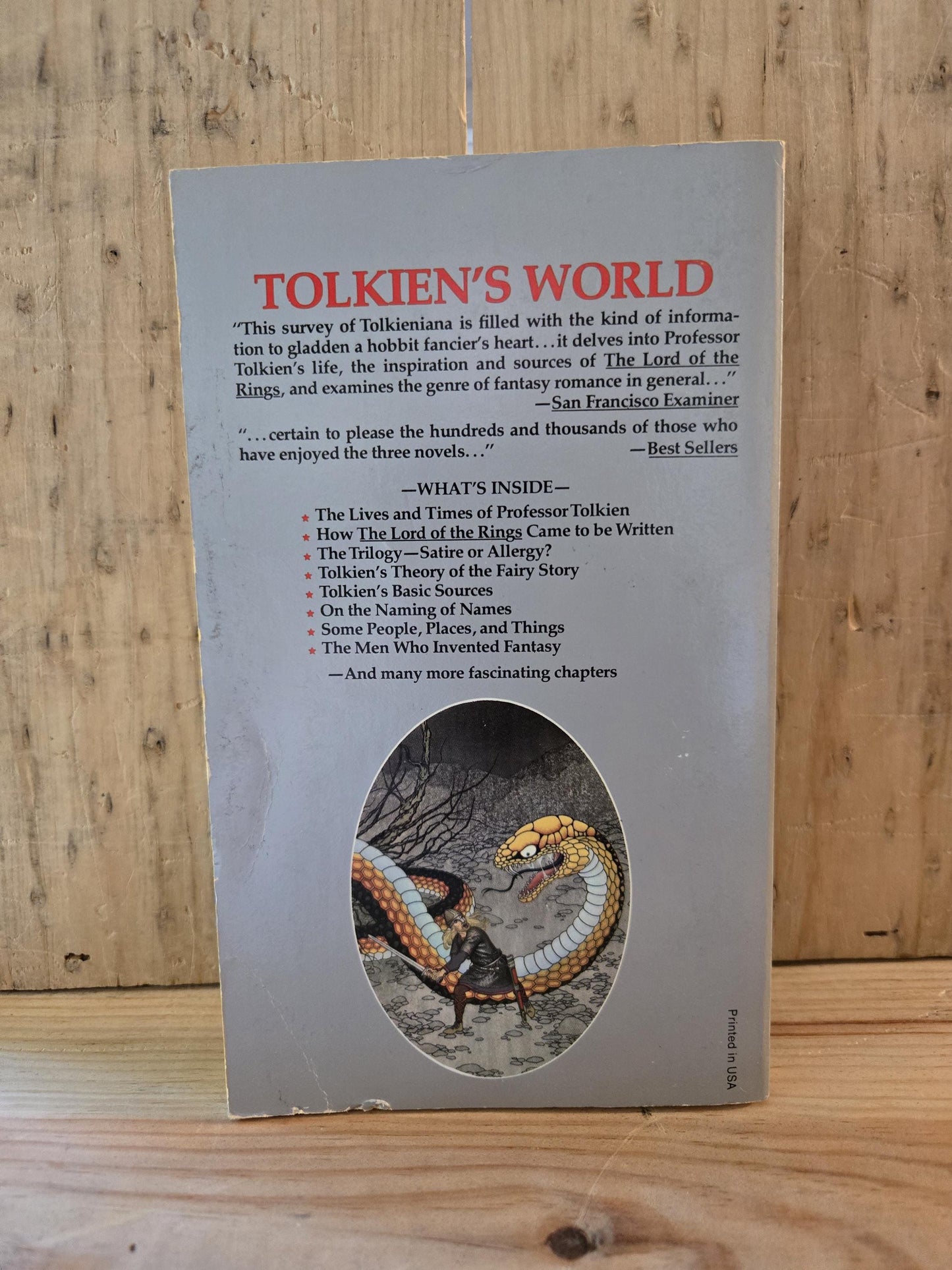 Tolkien: A Look Behind The Lord of the Rings // Lin Carter // 1975 // Vintage Paperback Fantasy Middle Earth