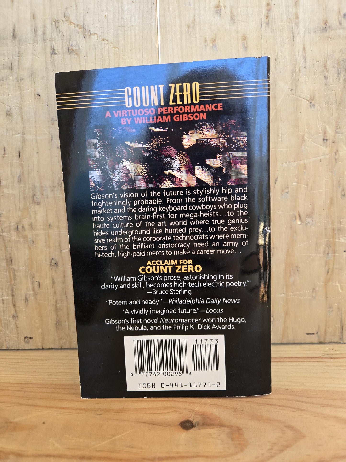 Count Zero // William Gibson // 1987 // Vintage Paperback Cyberpunk Sci-fi