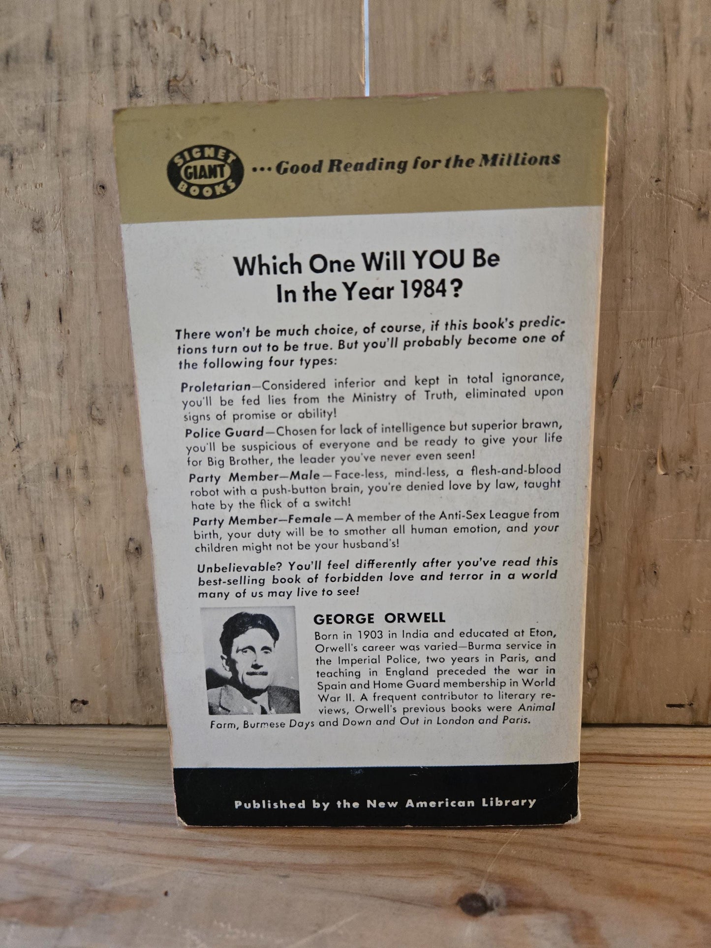 1984 // George Orwell // Signet 11th Printing 1954 // Vintage Paperback Dystopian