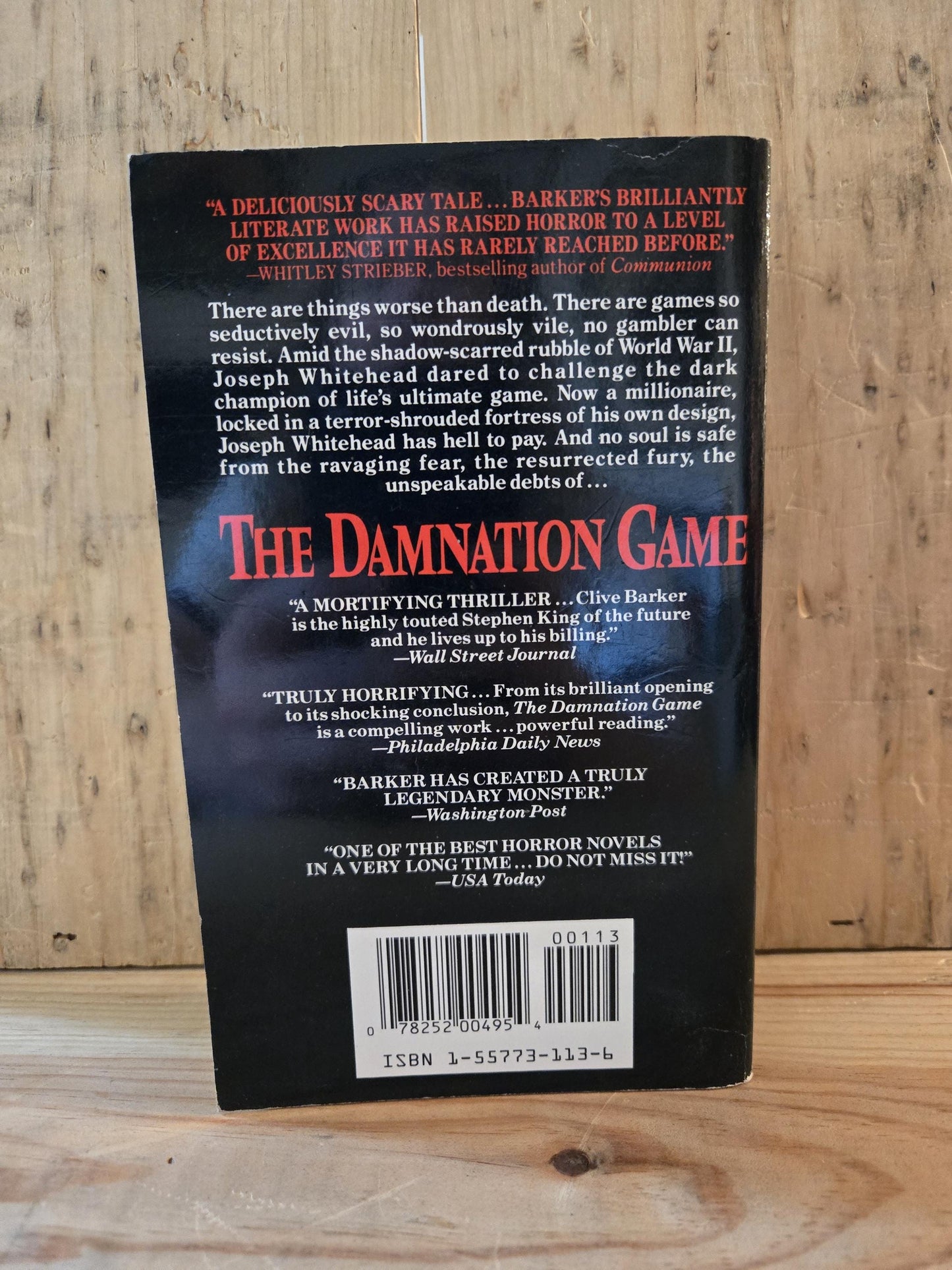 The Damnation Game // Clive Barker // 1988 // Vintage Paperback Horror Thriller