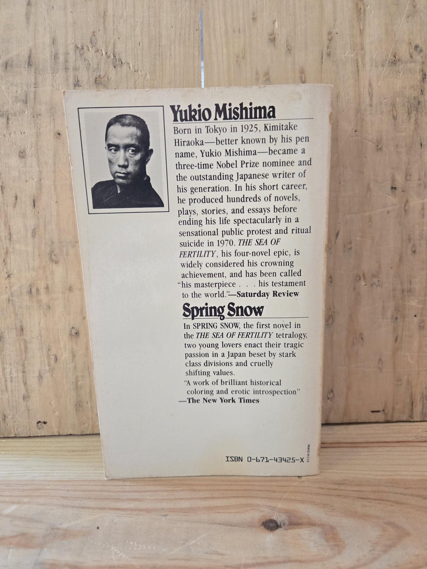 Spring Snow // Yukio Mishima // 1975 // Vintage Paperback