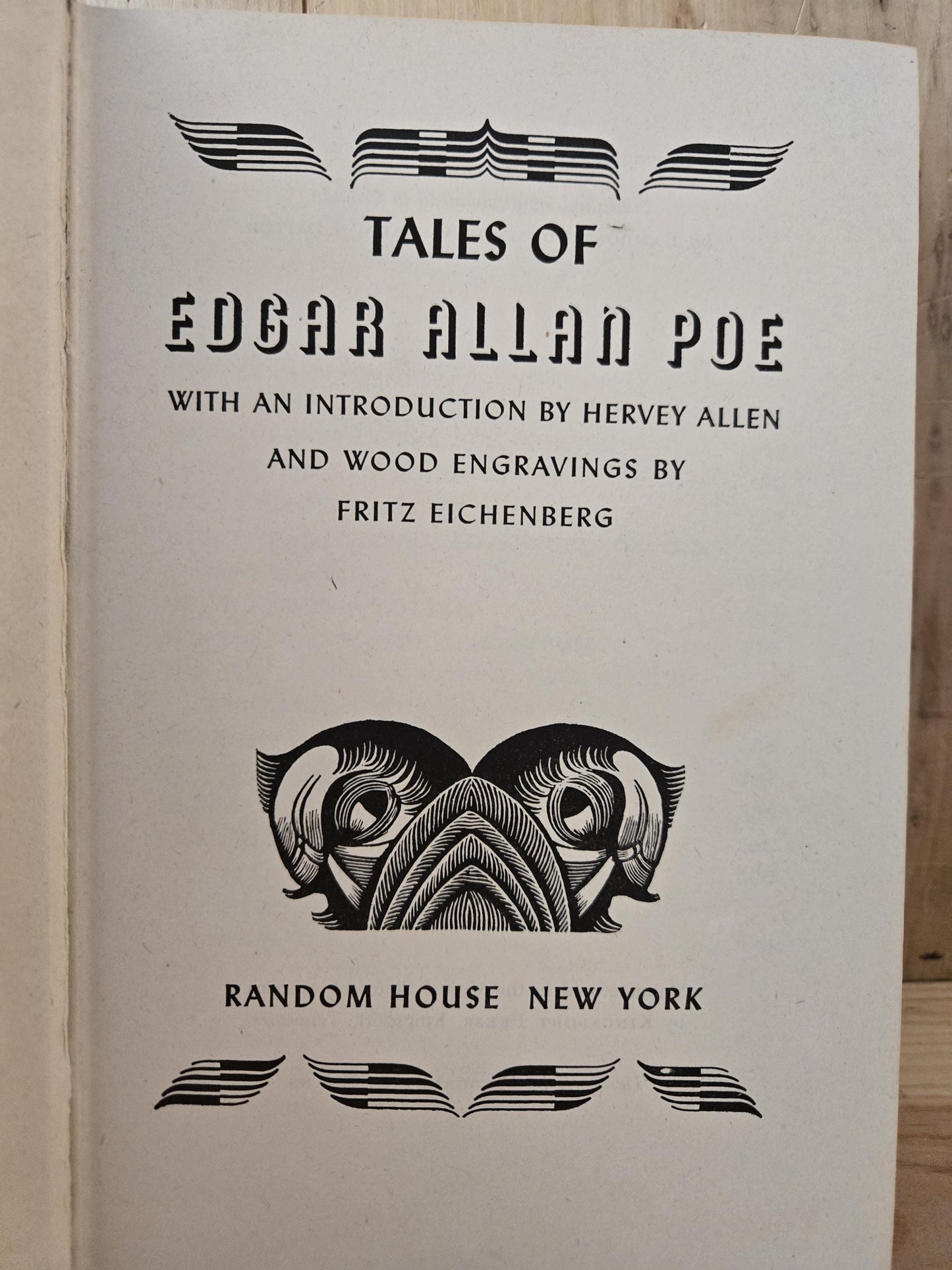 Tales of Edgar Allan Poe // 1944 Random House // Vintage Hardcover Horror Suspense Illustrated by Fritz Eichenberg