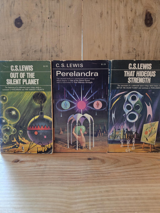 The Space Trilogy (3 Book Set) // C.S. Lewis // 1970s // Vintage Paperback Sci-fi