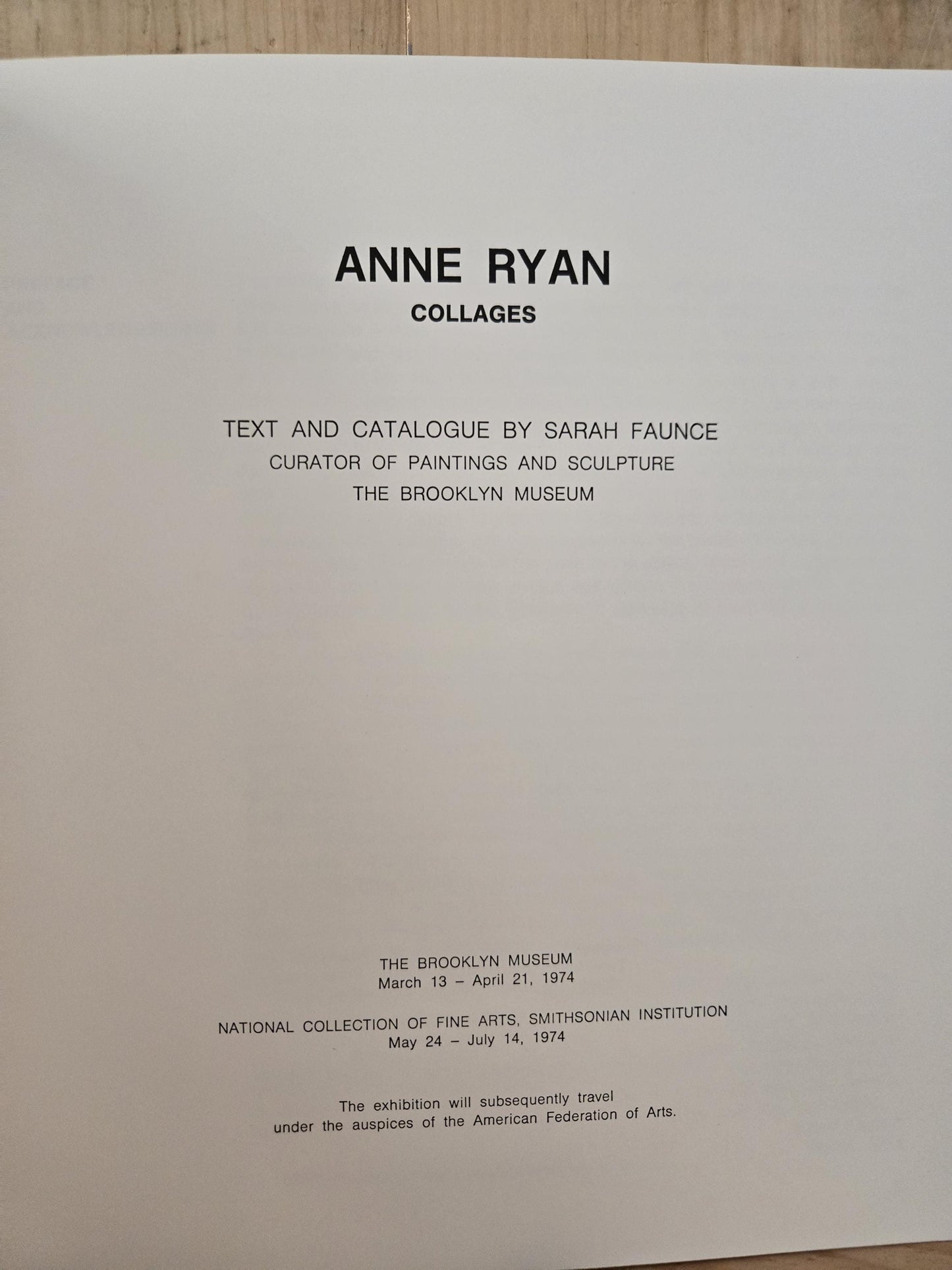 Anne Ryan - Collages // The Brooklyn Museum // 1974 // Vintage Art Exhibit Book Guide
