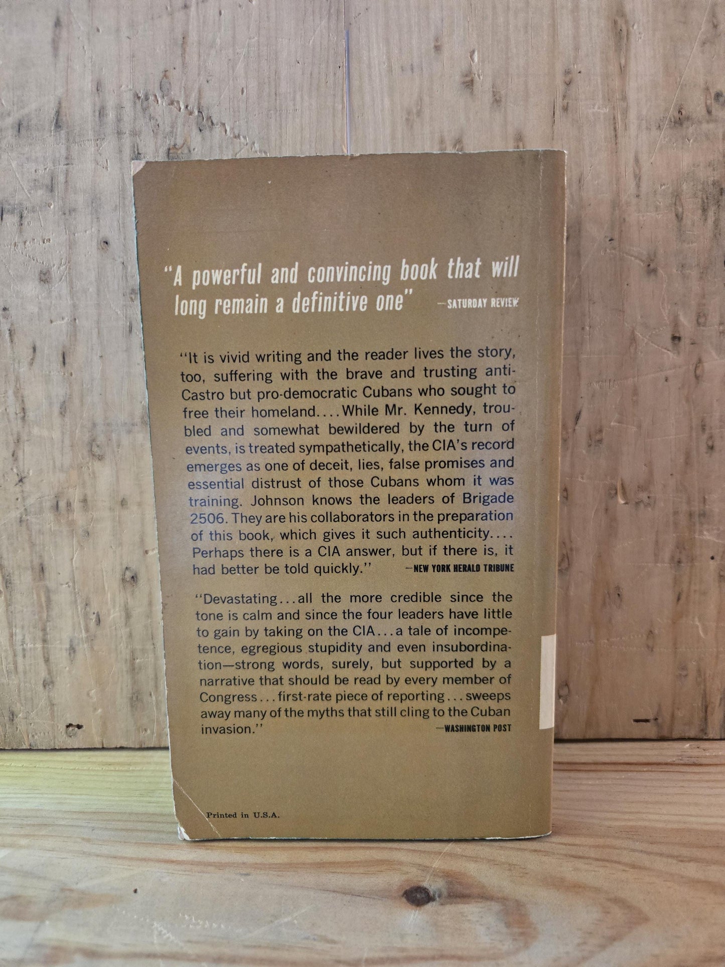 The Bay of Pigs: The Leaders' Story of Brigade 2506 // Haynes Johnson // 1964 // Vintage Paperback History