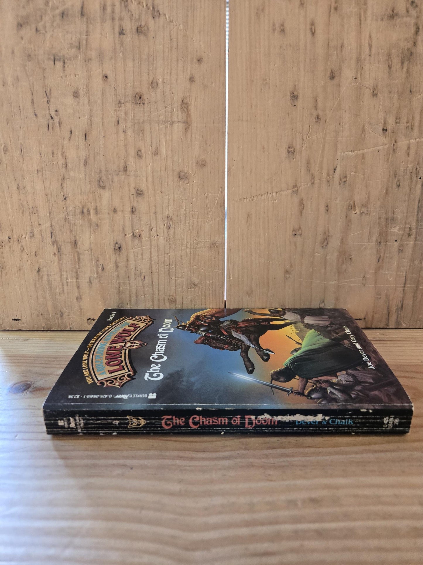 A Role Playing Adventure - Lone Wolf: Book #4 The Chasm of Doom // Joe Dever and Gary Chalk // 1985 // Vintage Paperback Fantasy CYOA