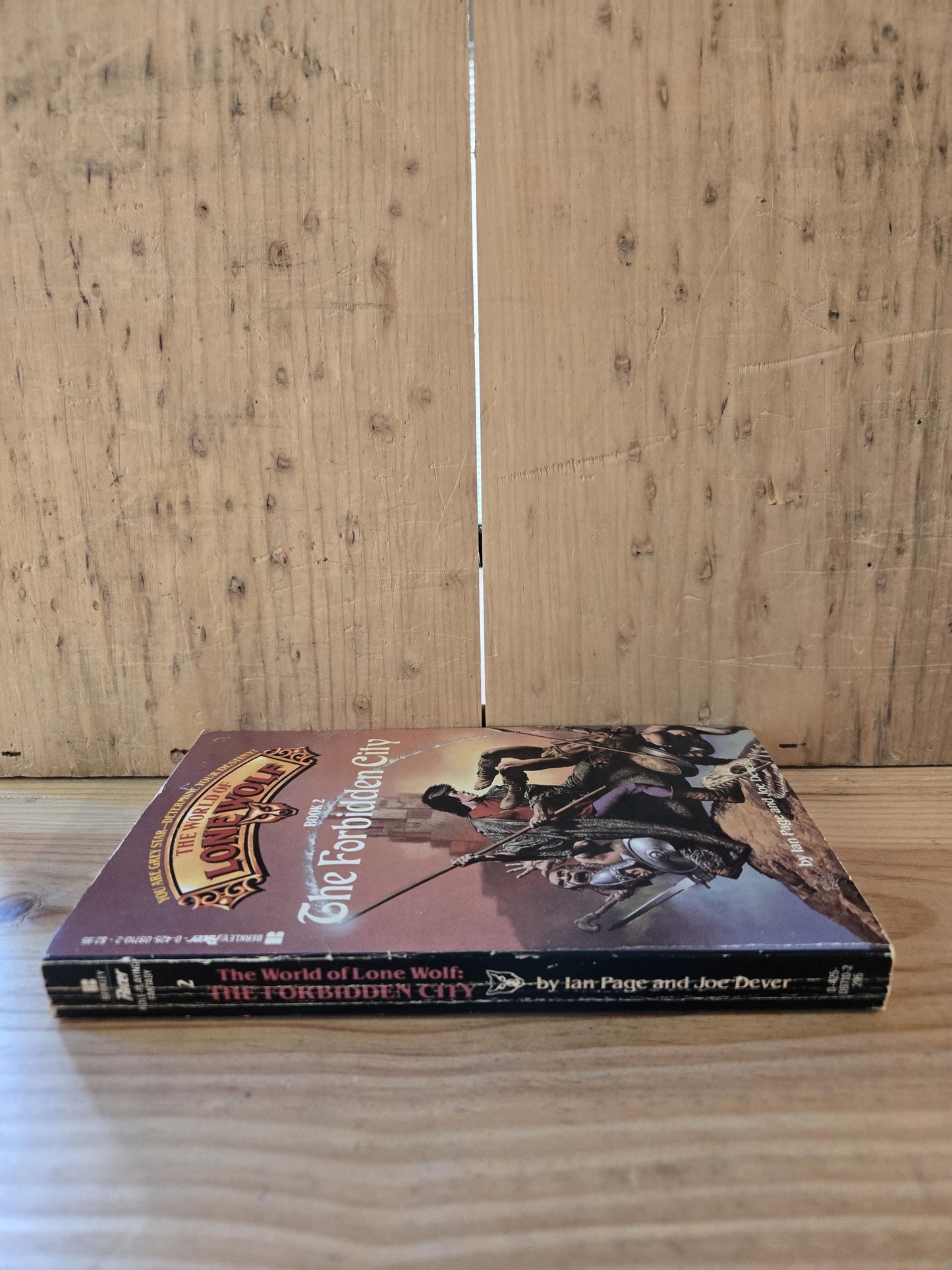 The World of Lone Wolf: Book #2 The Forbidden City // Ian Page and Joe Dever // 1987 // Vintage Paperback Fantasy CYOA