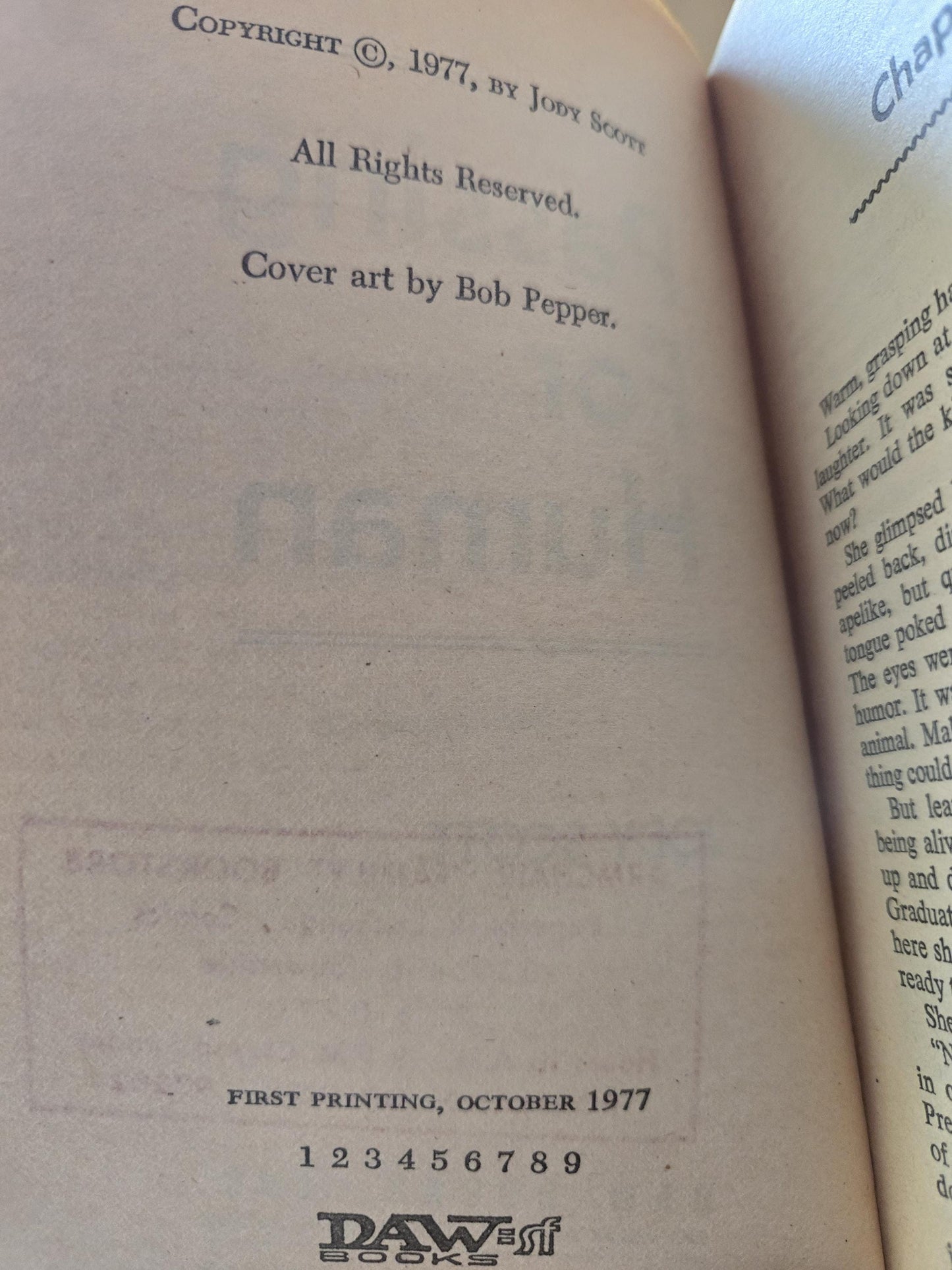 Passing For Human // Jody Scott // DAW 1st Printing 1977 // Vintage Paperback Sci-fi