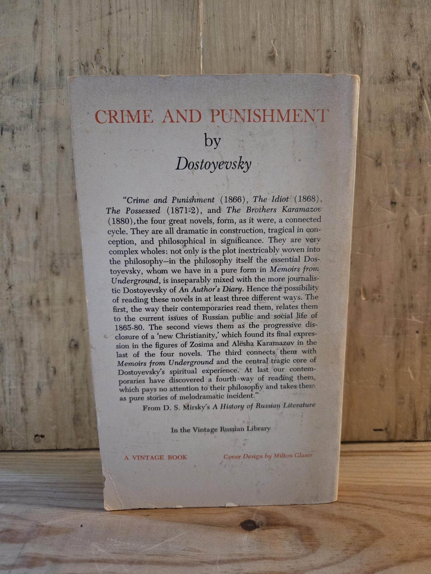 Crime and Punishment // Fyodor Dostoyevsky // 1960s // Vintage Paperback