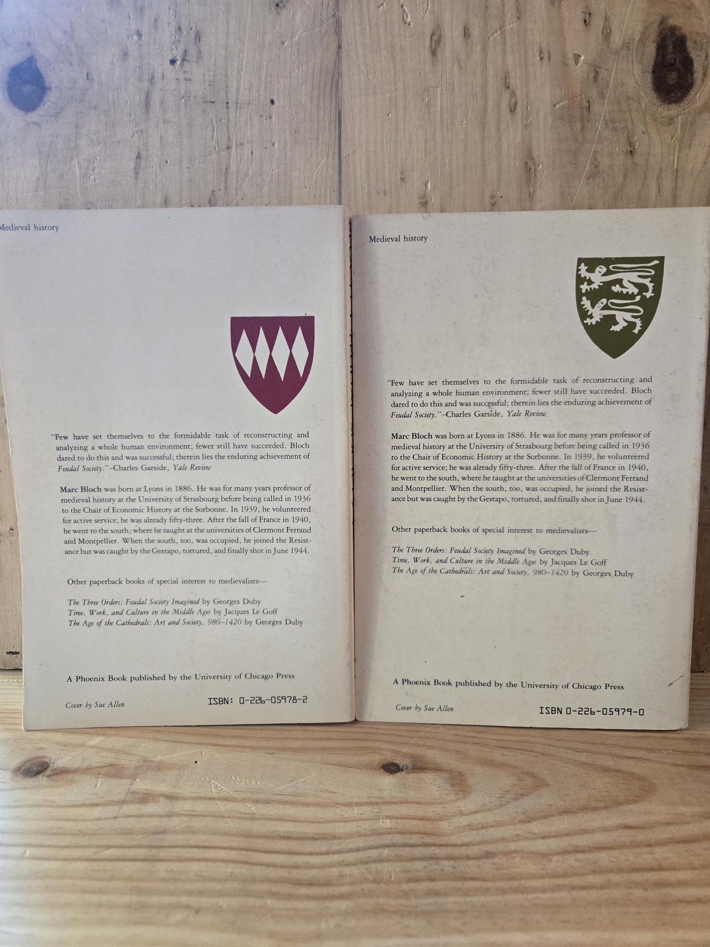 Feudal Society (2 Book Set) // Marc Bloch // 1961 // Vintage Paperback Medieval History